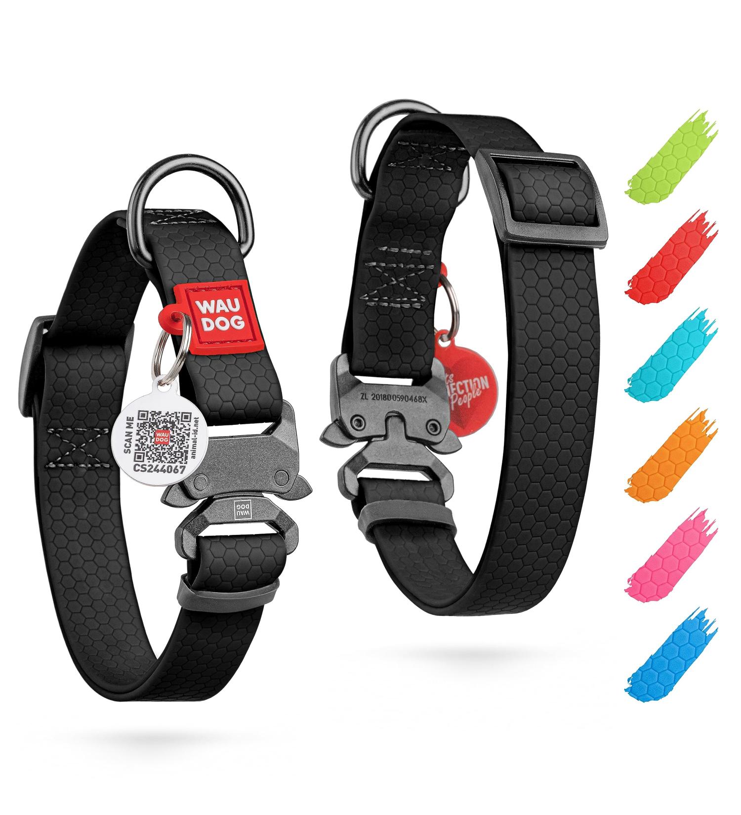 Waterproof Adjustable Dog Collar for Big & Medium Dogs | Small Dog & Puppy Collars | Durable Metal Closure - Waudog - Buy Online on GoSupps.com