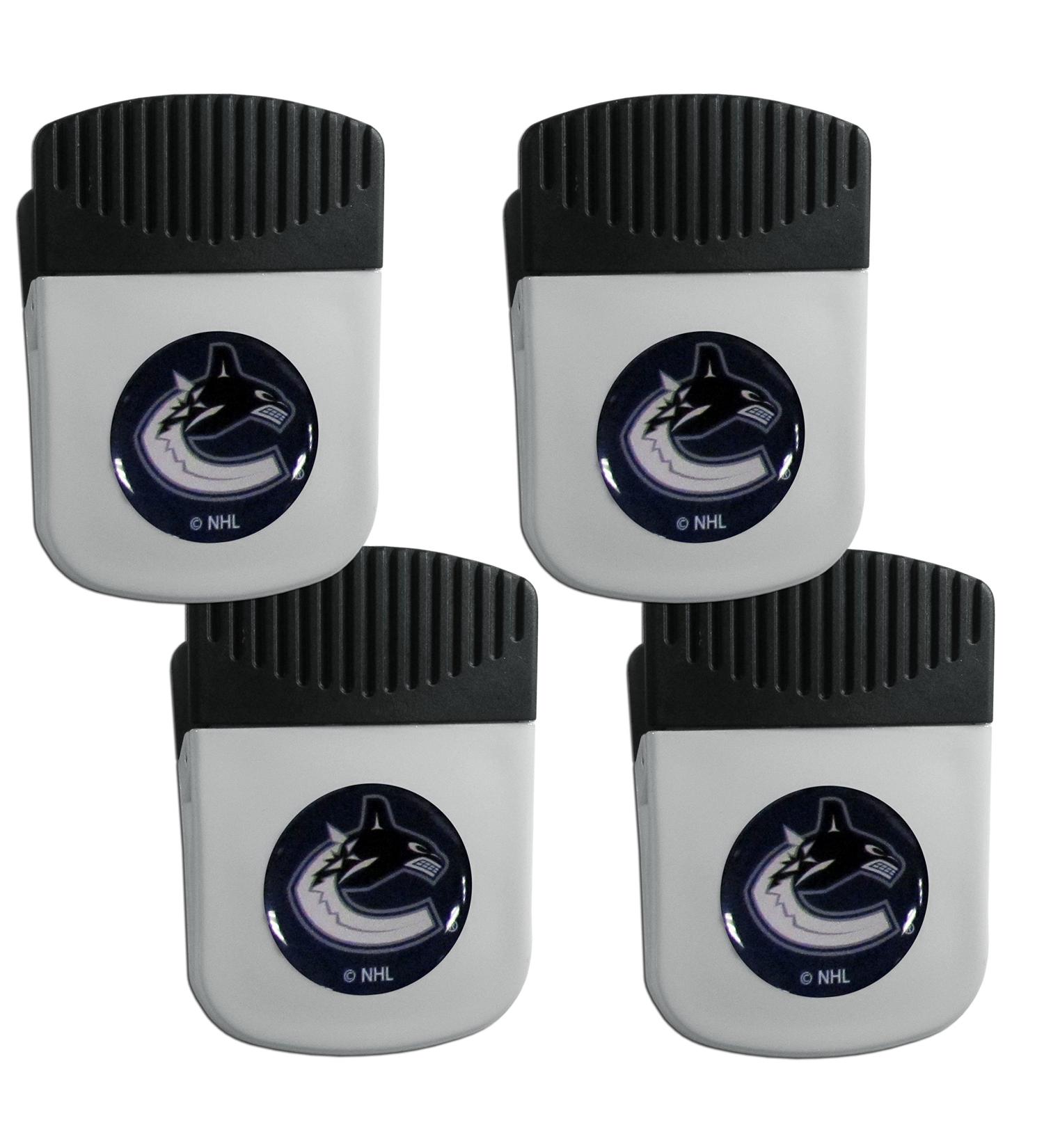 NHL Siskiyou Sports Fan Shop Vancouver Canucks Chip Clip Magnet 4 pack Team Color