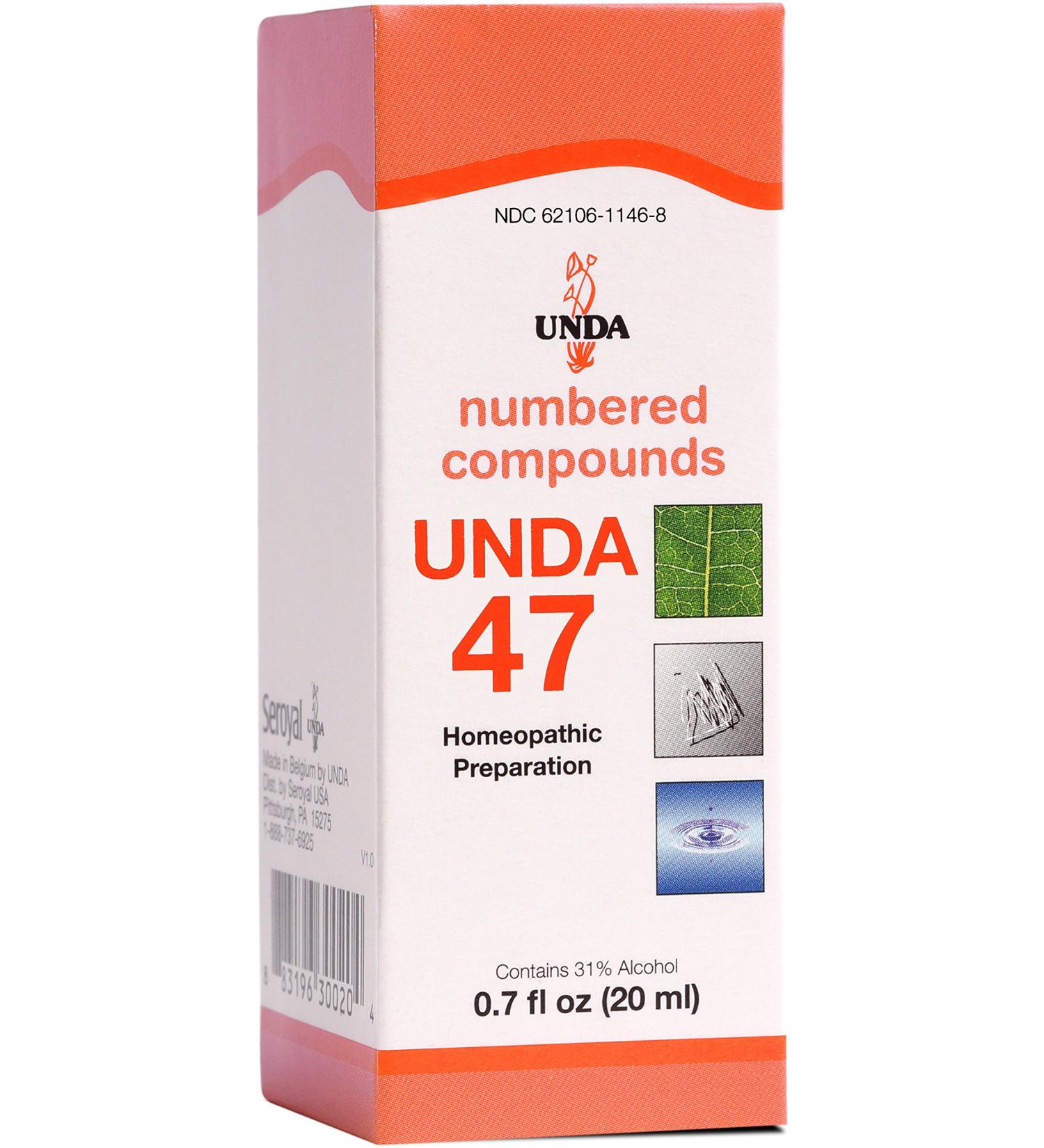 UNDA 47 Numbered Compounds - Homeopathic Remedy | 0.7 fl. oz. | International Shipping Available - Buy Online on GoSupps.com