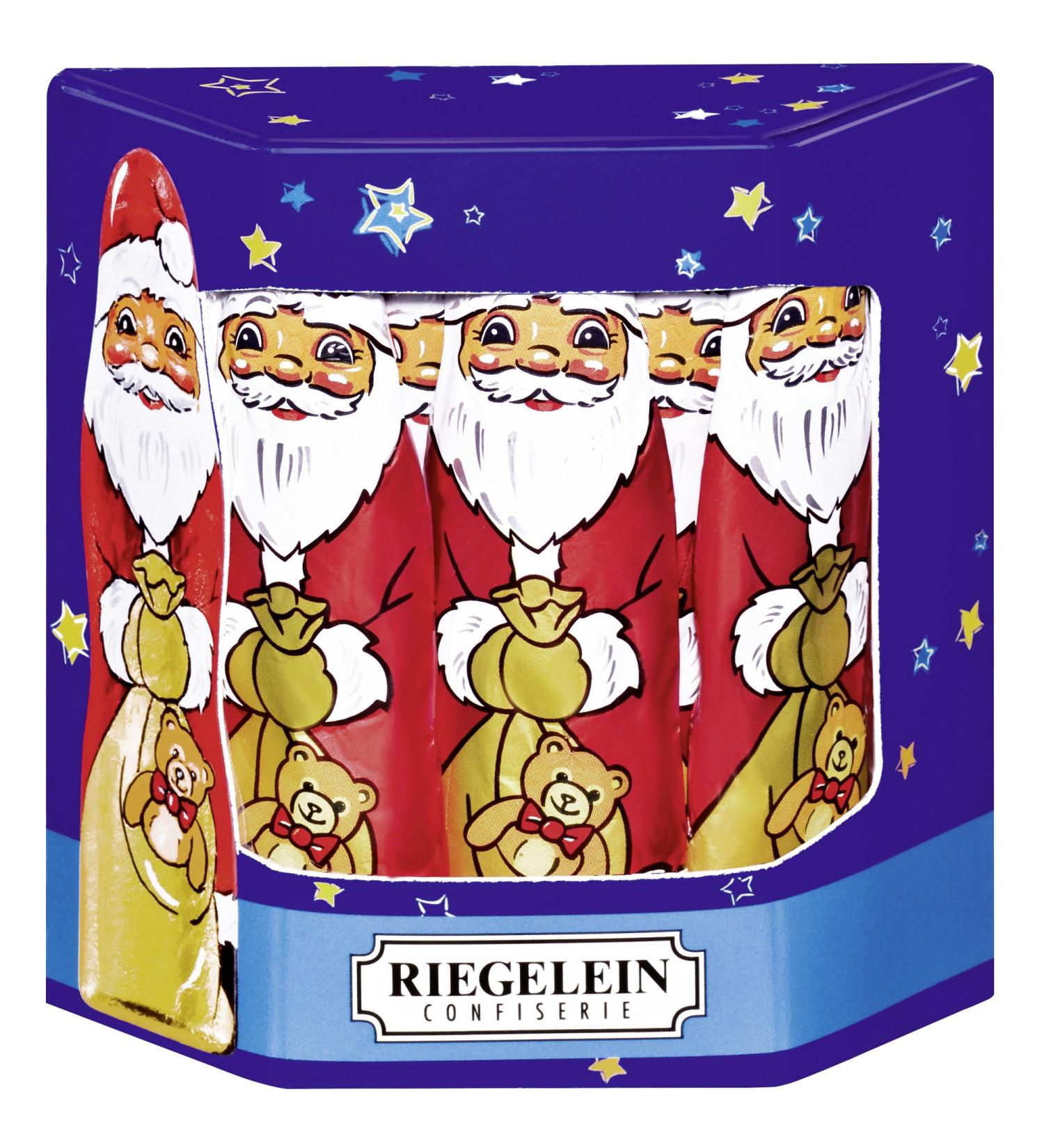 Riegelein - Solid Chocolate Santas (25g) - 10 pcs