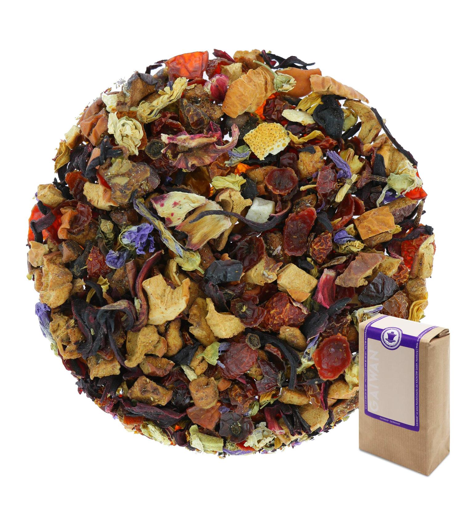 No. 1142: Fruit Tea Loose Leaf "Encouragement" - 500 g (17.6 oz 1.1 lbs) - GAIWAN Germany - Apple Rose Hibiscus Lemon elderberries Papaya Pineapple Orange Mallow Sunflower 500g - Buy Online on GoSupps.com