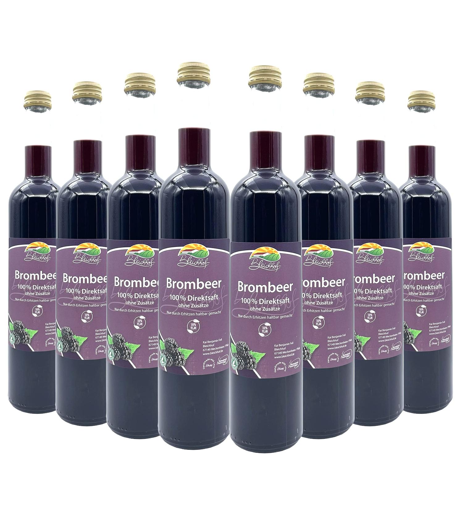 BLEICHHOF Blackberry Juice - Organic Vegan Direct Juice (8x0.47L) | International Shipping Available - Buy Online on GoSupps.com