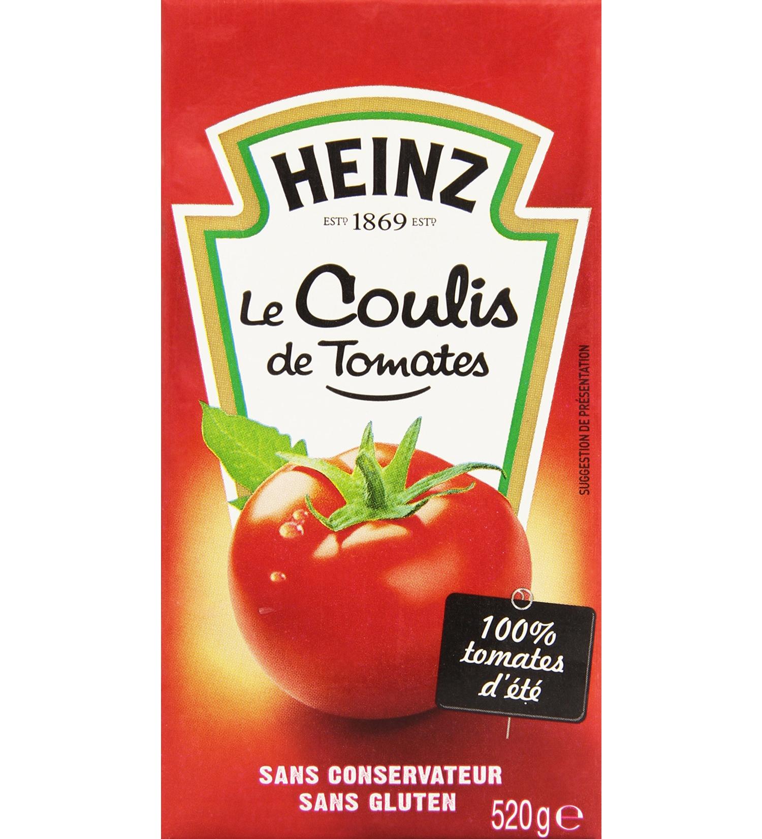 Heinz Tomato coulis 100% summer tomatoes - Brick of 520 g - Buy Online on GoSupps.com