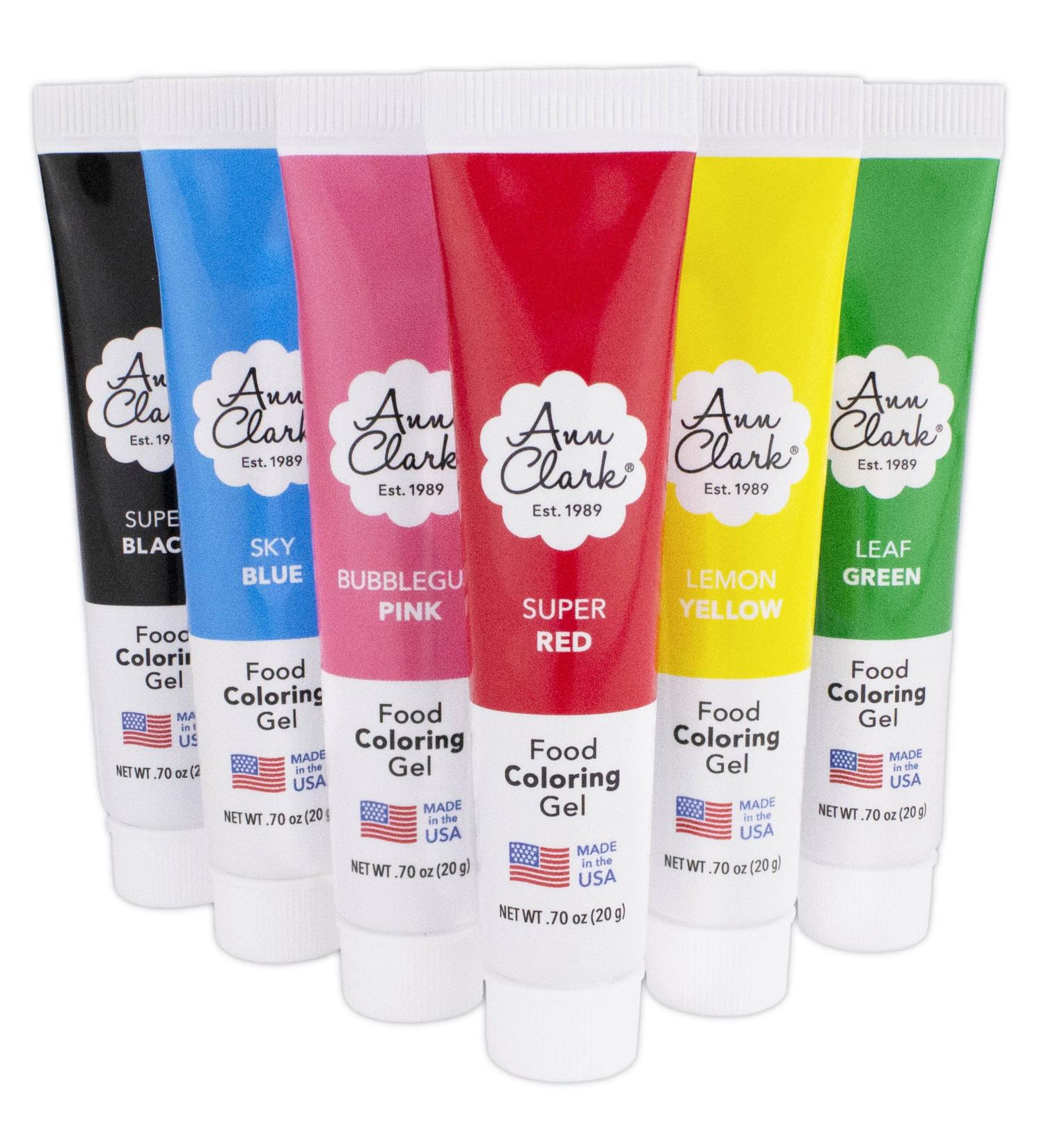 Ann Clark Professional-Grade Food Coloring Gel 6-Pack - Made in USA - Buy Online on GoSupps.com