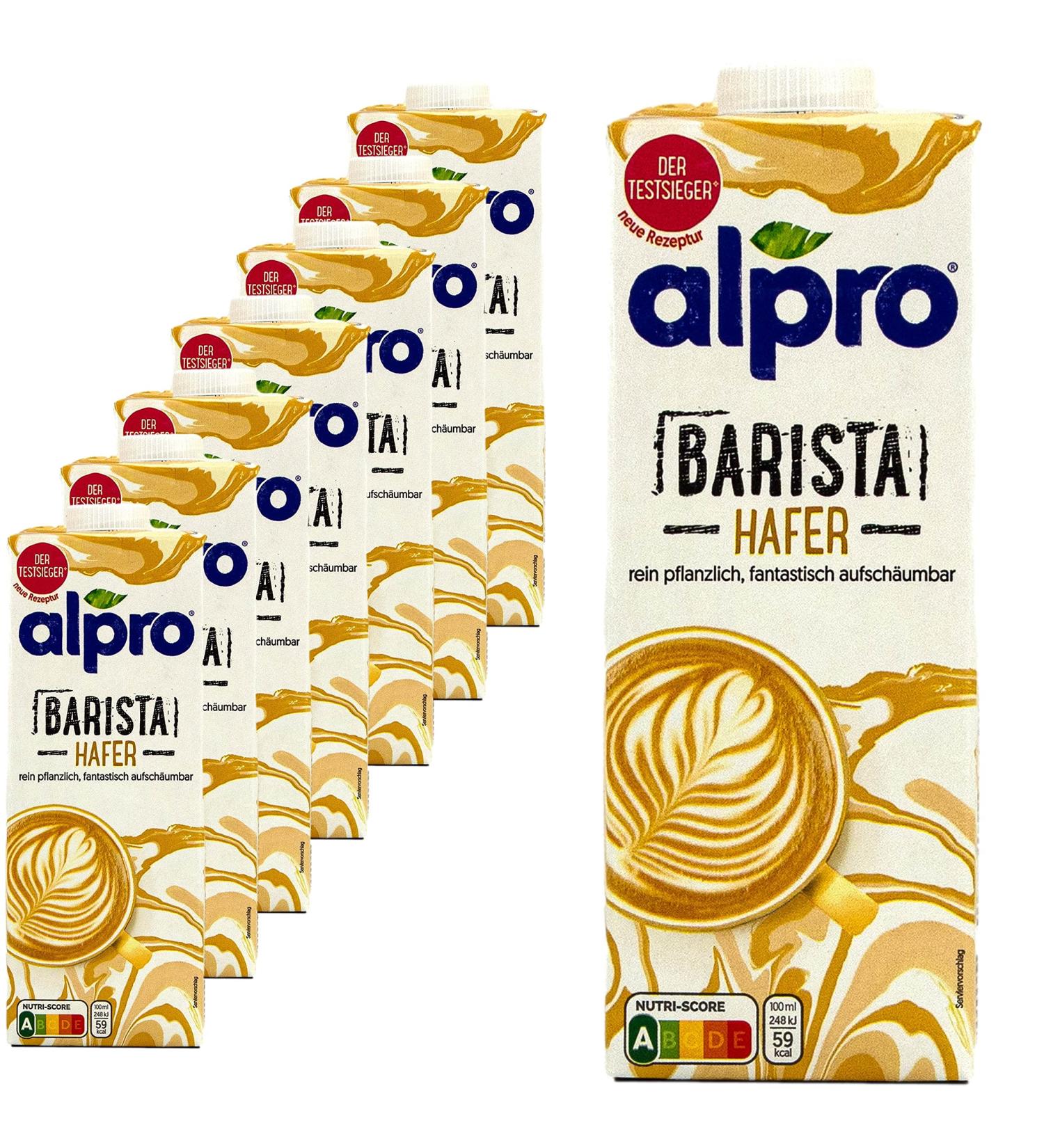 Alpro - Lot de 8 Boissons d'avoine Barista 1 litre Boisson d'avoine 100 % v g tale pour faire mousser caf shakes et smoothies Avoine 1 l (Lot de 8) - Buy Online on GoSupps.com