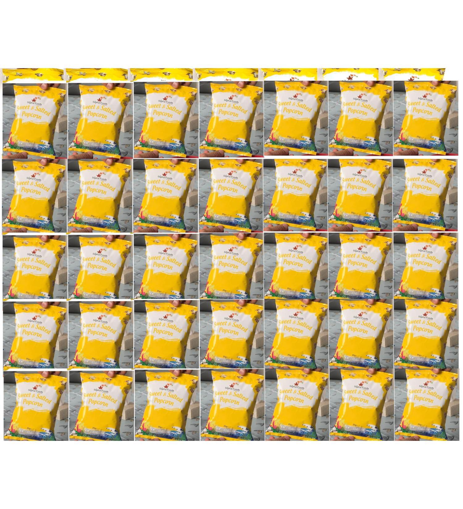 Sweet & Salty Popcorn 35 Packs of 25g Natural Sea Salt and British Sugar Seasoning Vegetarian Vegan Gluten-Free Savoury Healthy Snacks GMO-Free Hand-Popped Corn - Buy Online on GoSupps.com