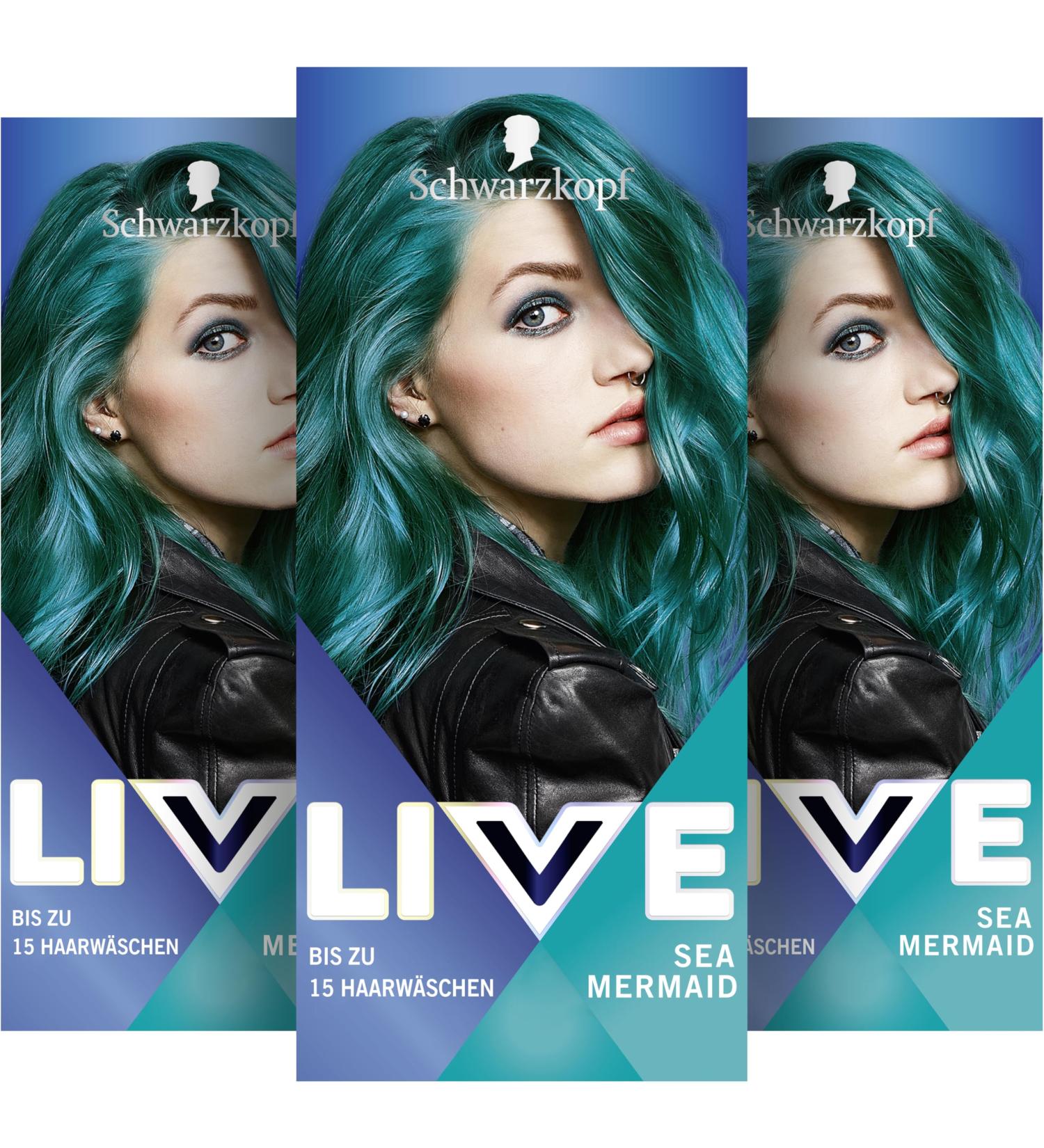  LIVE Schwarzkopf LIVE Ultra Brights 097 Mermaid Semi-Permanent Hair Colour (3 x 80 ml) for Intense or Pastel Results Lasts 12-15 Washes with Conditioner - Buy Online on GoSupps.com