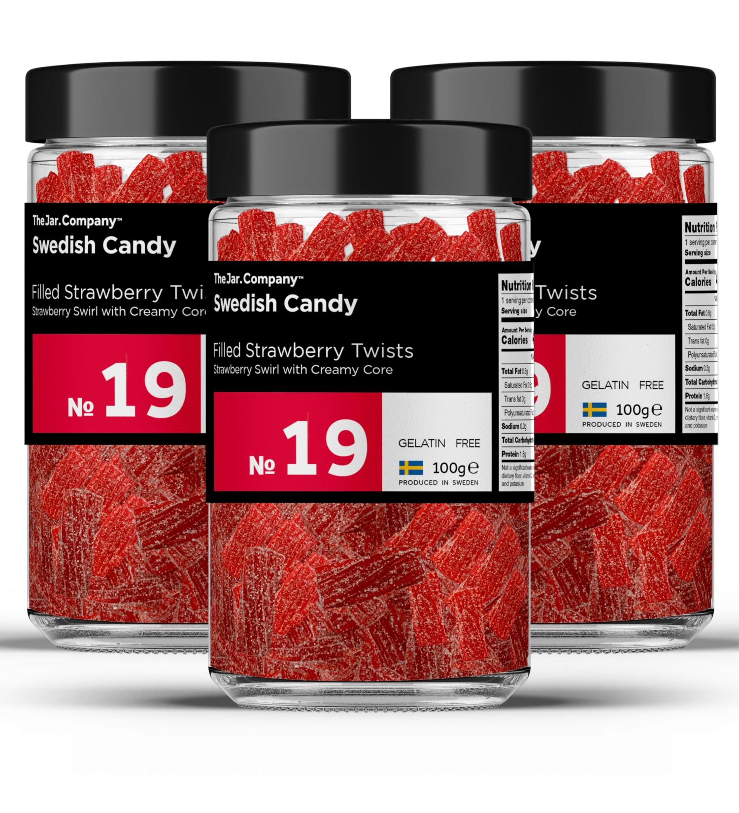 TheJar.Company - Swedish Candy - 19 - Filled Strawberry Twists