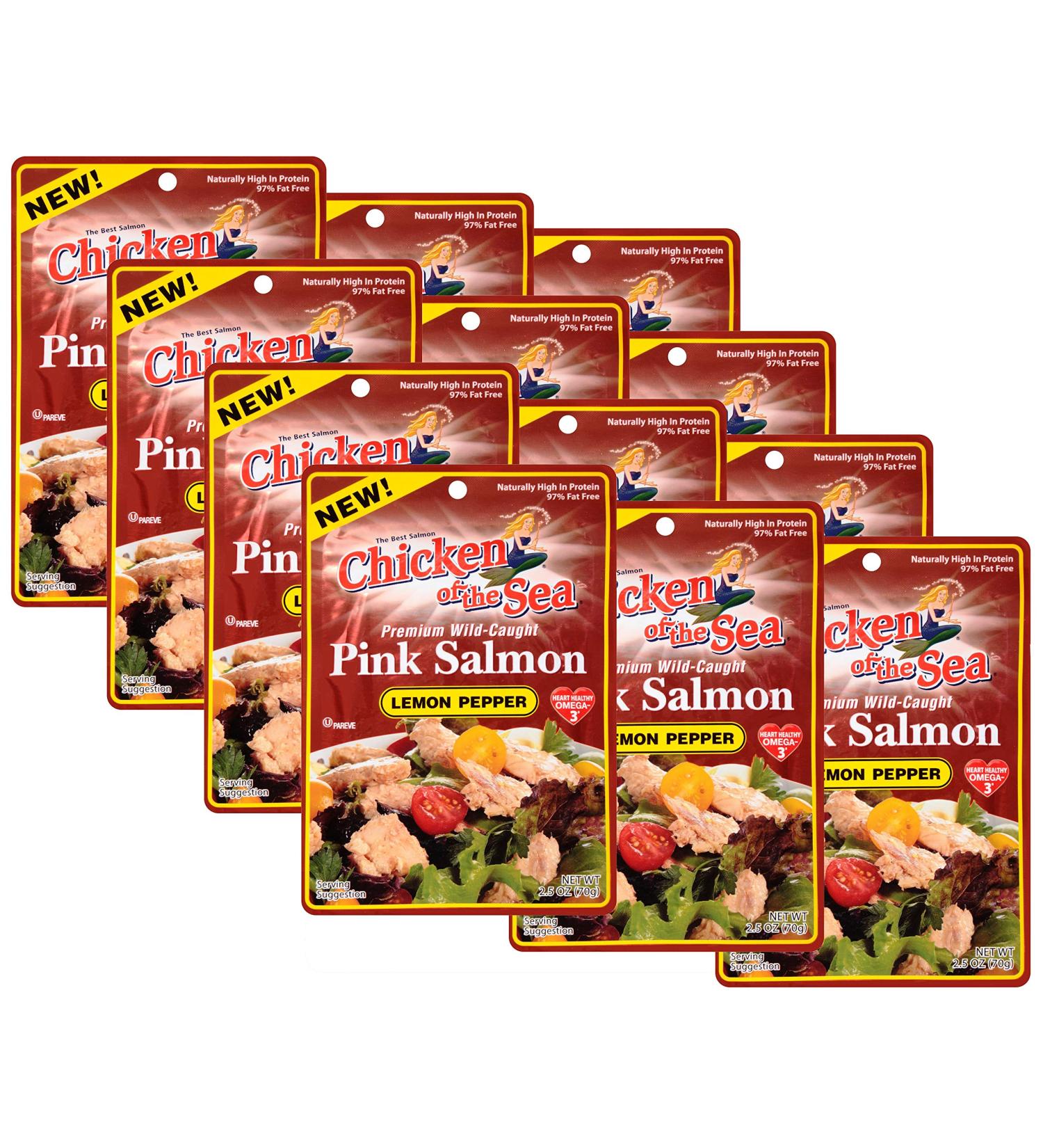 Chicken of the Sea Wild-Caught Pink Salmon Lemon Pepper 2.5 oz (70 g)