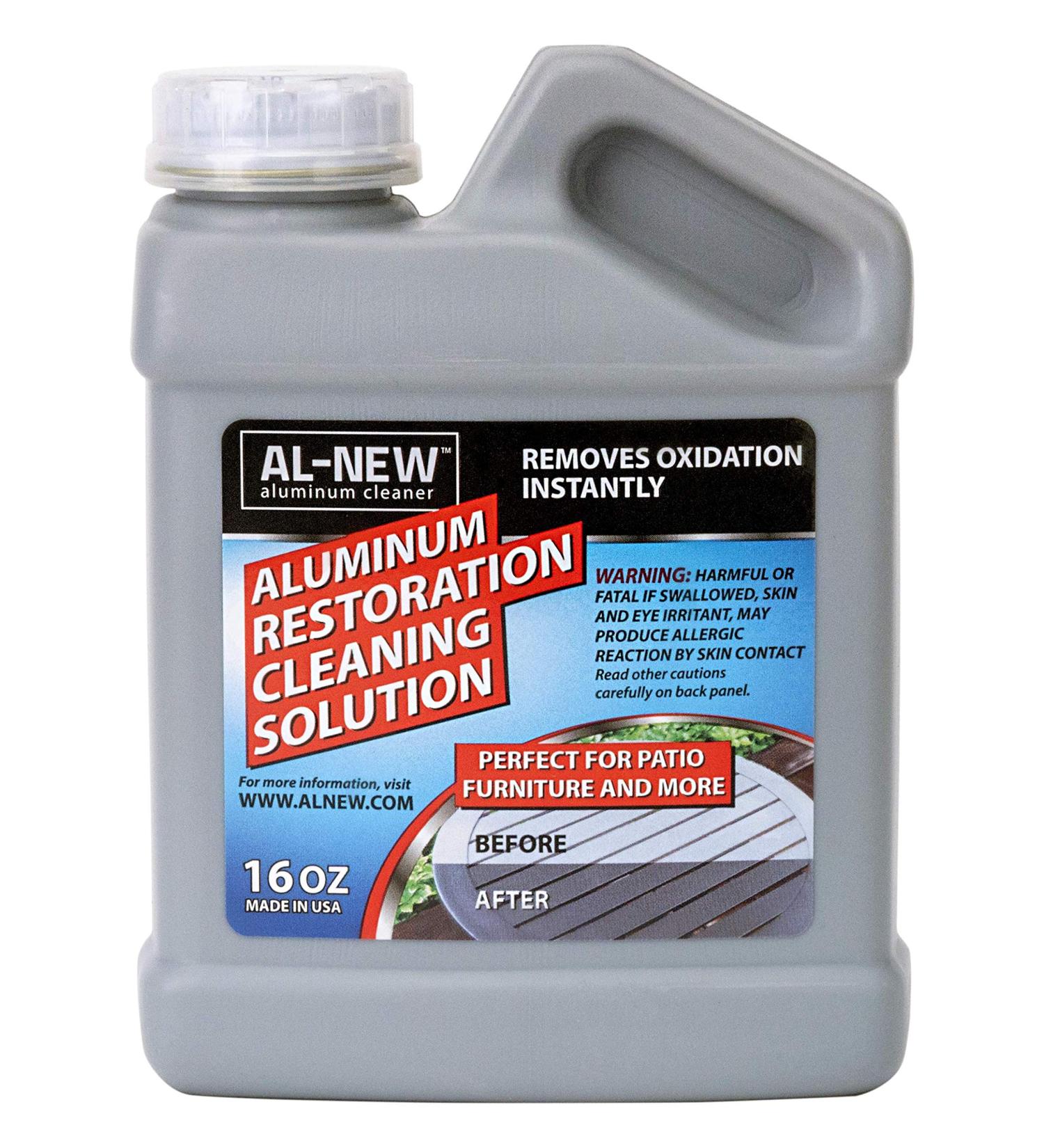 AL-NEW Aluminum Restoration Solution | Clean & Restore Patio Furniture, Stainless Steel & Household Metal Surfaces - 16 oz - Buy Online on GoSupps.com