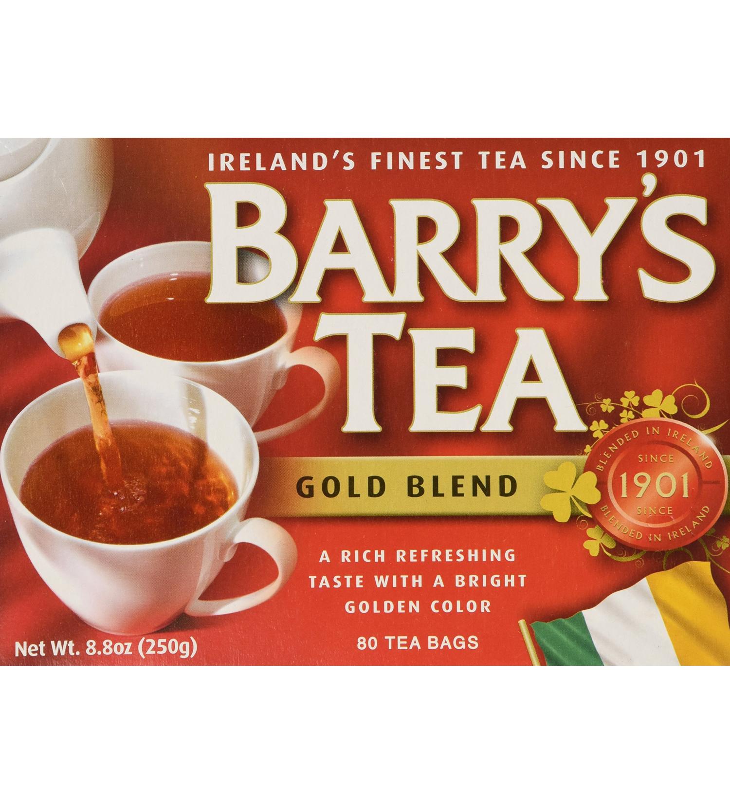 Barry's Tea Gold Blend 80 Count - Double Pack (2 Boxes) | Premium Irish Tea - Buy Online on GoSupps.com