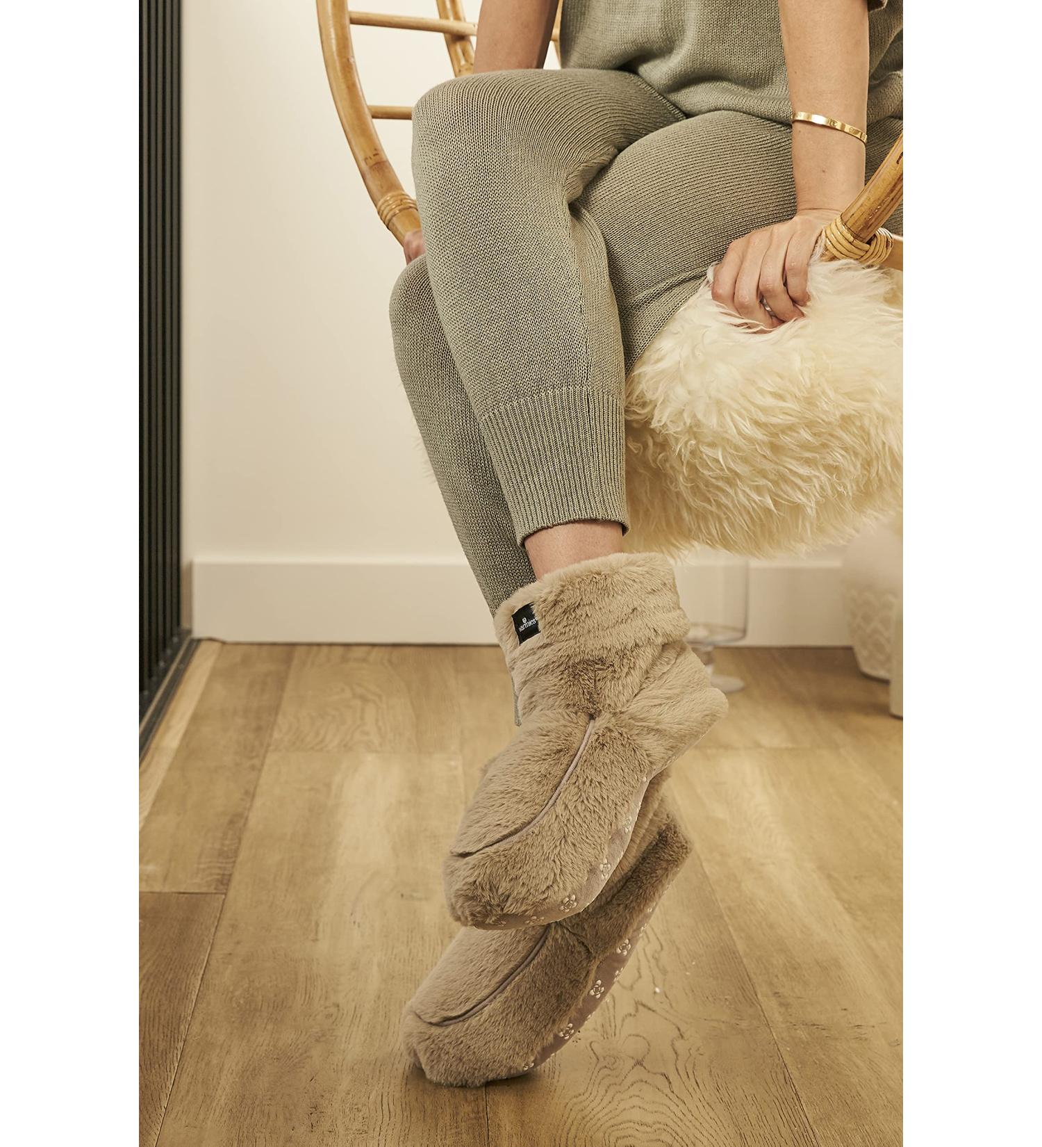 Warmies Fully Heated Luxury Boots - French Lavender & Latte | Perfect for Cozy Comfort - Buy Online on GoSupps.com