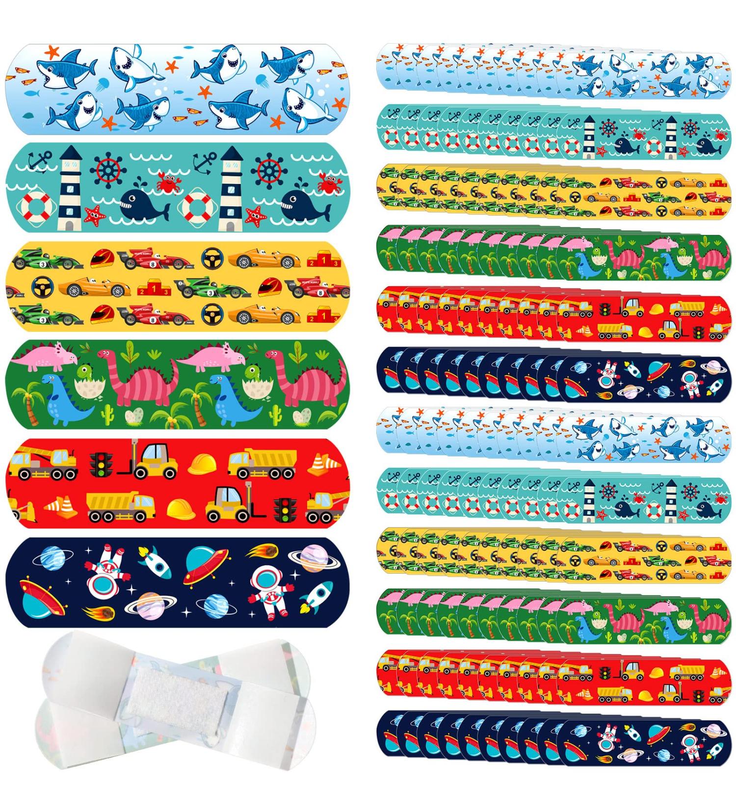 420pc Kids Fabric Bandages Set - Waterproof & Breathable Adhesive Wraps for Cuts & Scrapes - Family First Aid Kit Essential (Cool Designs) - Buy Online on GoSupps.com