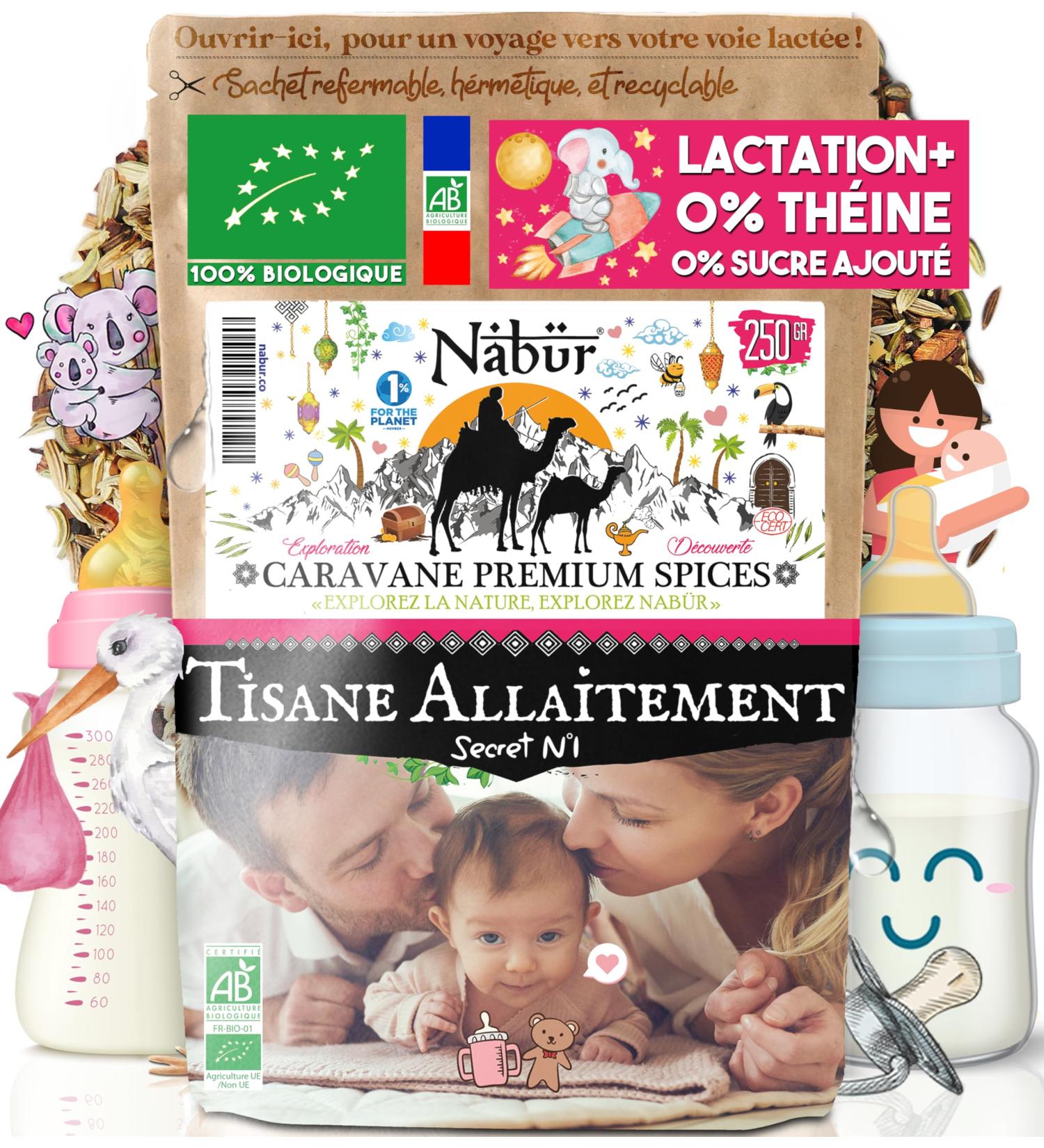  Nab r Nab r - Secret Breastfeeding Herbal Tea N 1 BIO 250 Gr Booster 4-in-1 Herbal Tea Fennel Caraway Fenugreek Honeybush Colic Lactation 0% theine +125 Cups - Buy Online on GoSupps.com