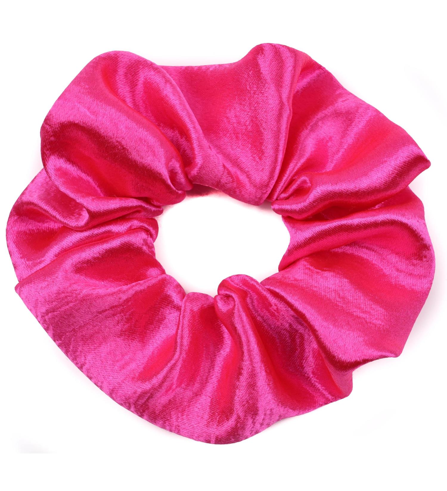 Mytoptrendz Plain Satin Hair Scrunchies Ponytail Hair Tie Traceless Luxurious Bobbles Classic Hair Accessory (Pink) - Buy Online on GoSupps.com