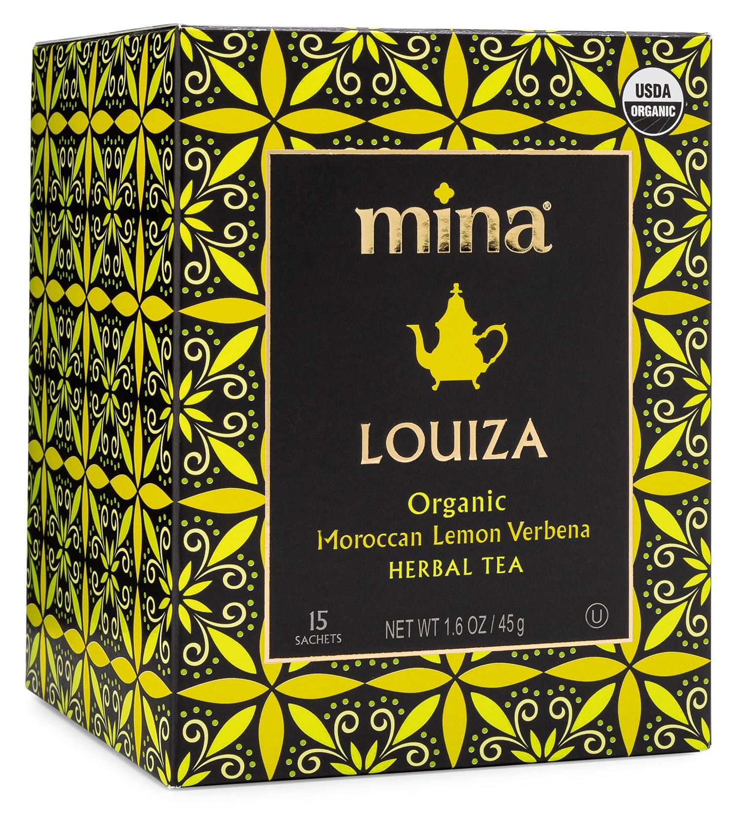 Organic Moroccan Lemon Verbena Herbal Tea Bags - 15 Biodegradable Sachets | Mina Louiza - Buy Online on GoSupps.com