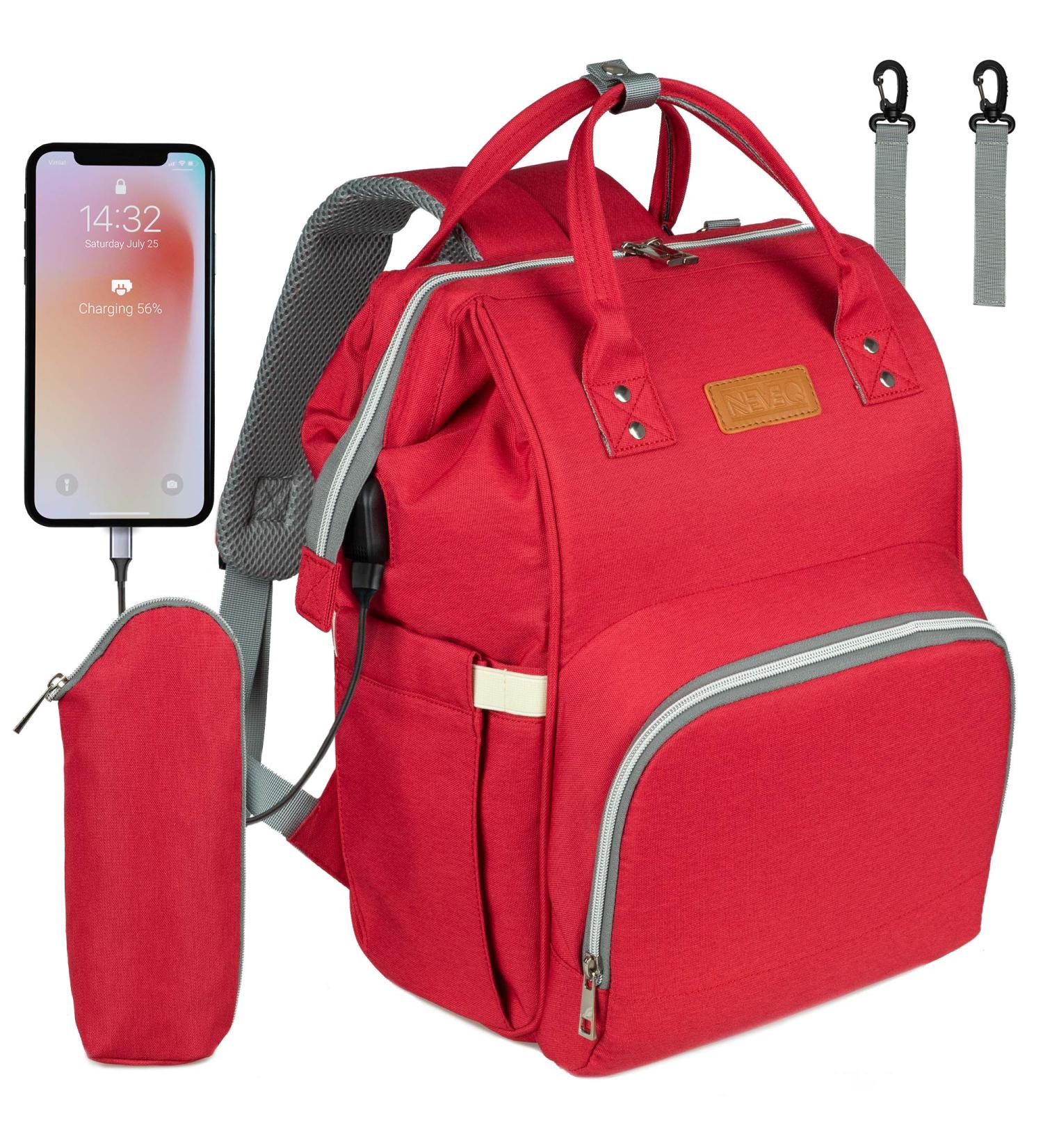 NEVEQ Baby Wrap Backpack - Waterproof Multi-Compartment Travel Diaper Bag with Large Capacity for Parents - Buy Online on GoSupps.com