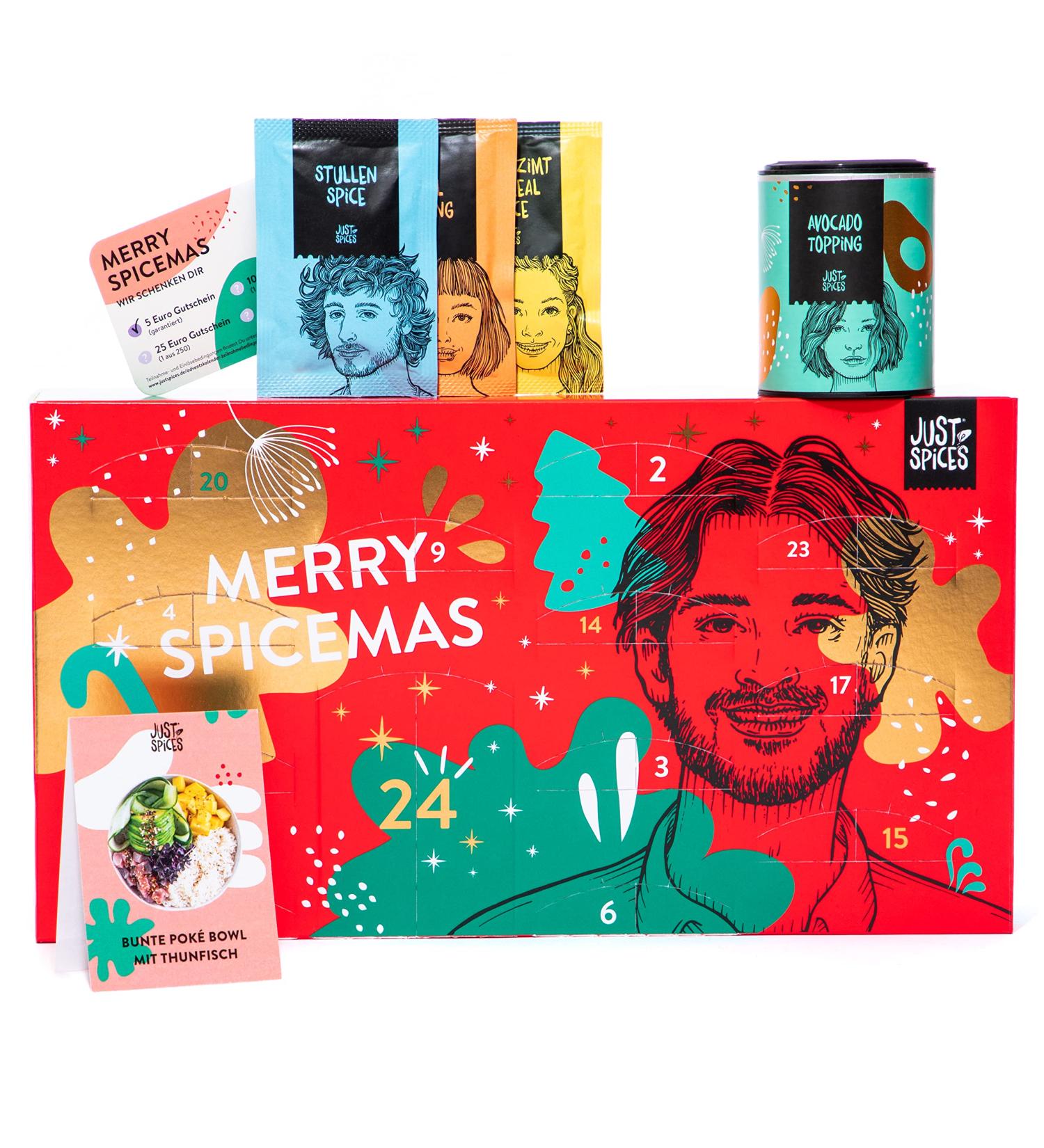 Just Spices Spice Advent Calendar 2022 | 24 High-Quality Spice Blends & Recipes | Perfect Christmas Gift for Men & Women | Buy Internationally - Buy Online on GoSupps.com