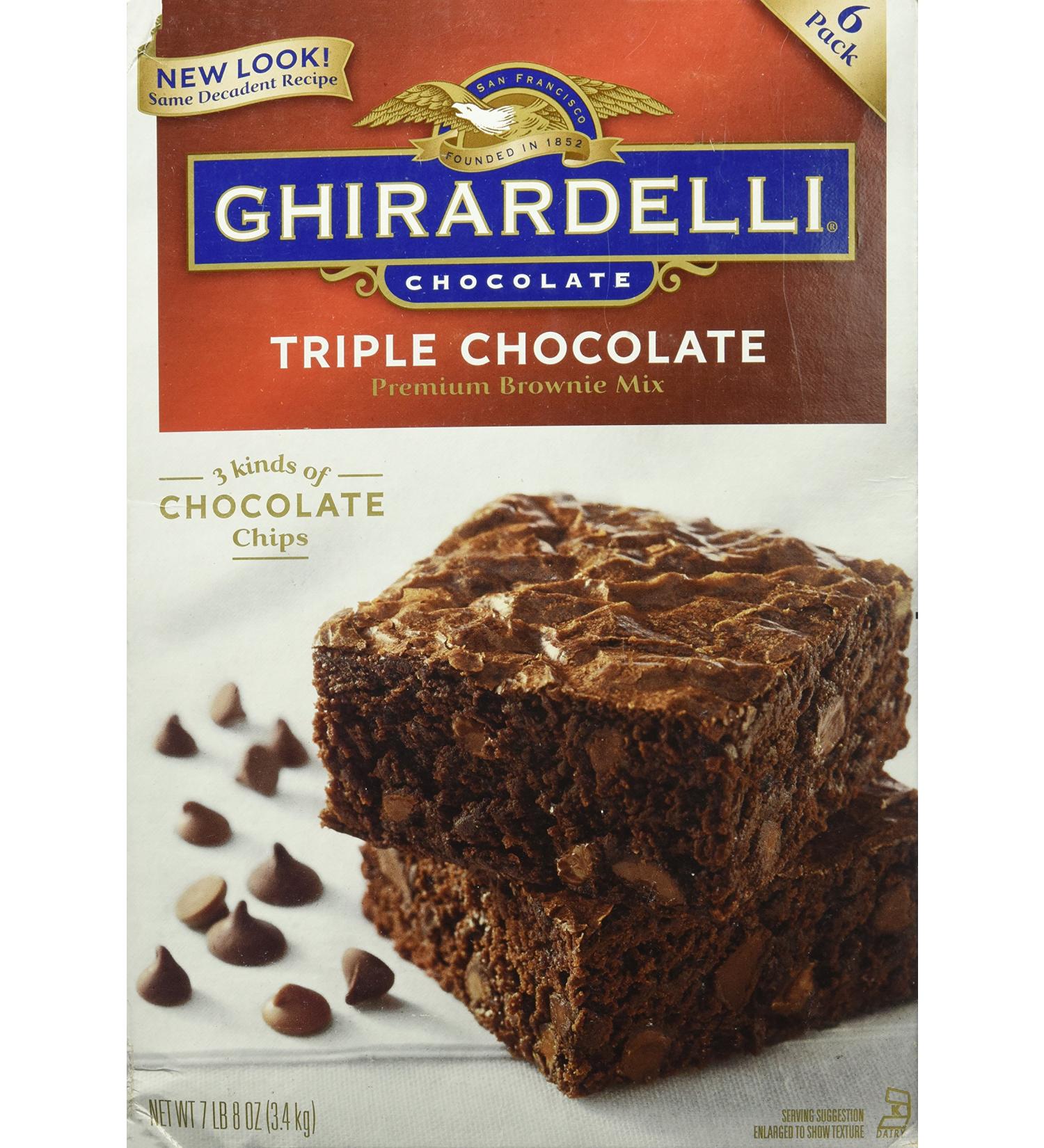 Ghirardelli Triple Chocolate Brownie Mix 3.4kg - Buy Online for International Shipping | Premium Quality Baking Mix - Buy Online on GoSupps.com