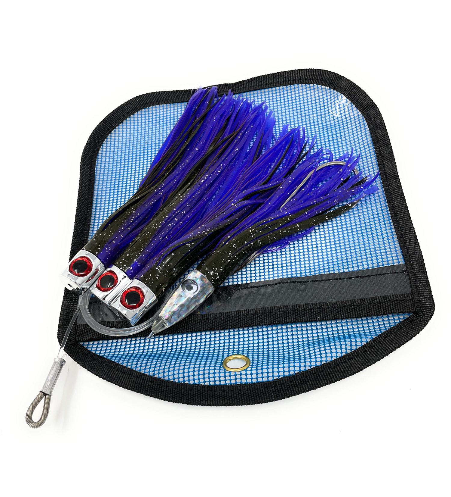 Daisy Chain Trolling Fishing Lure Teaser for Mahi, Tuna, Wahoo | 6.5 inch Black/Purple - Buy Online on GoSupps.com