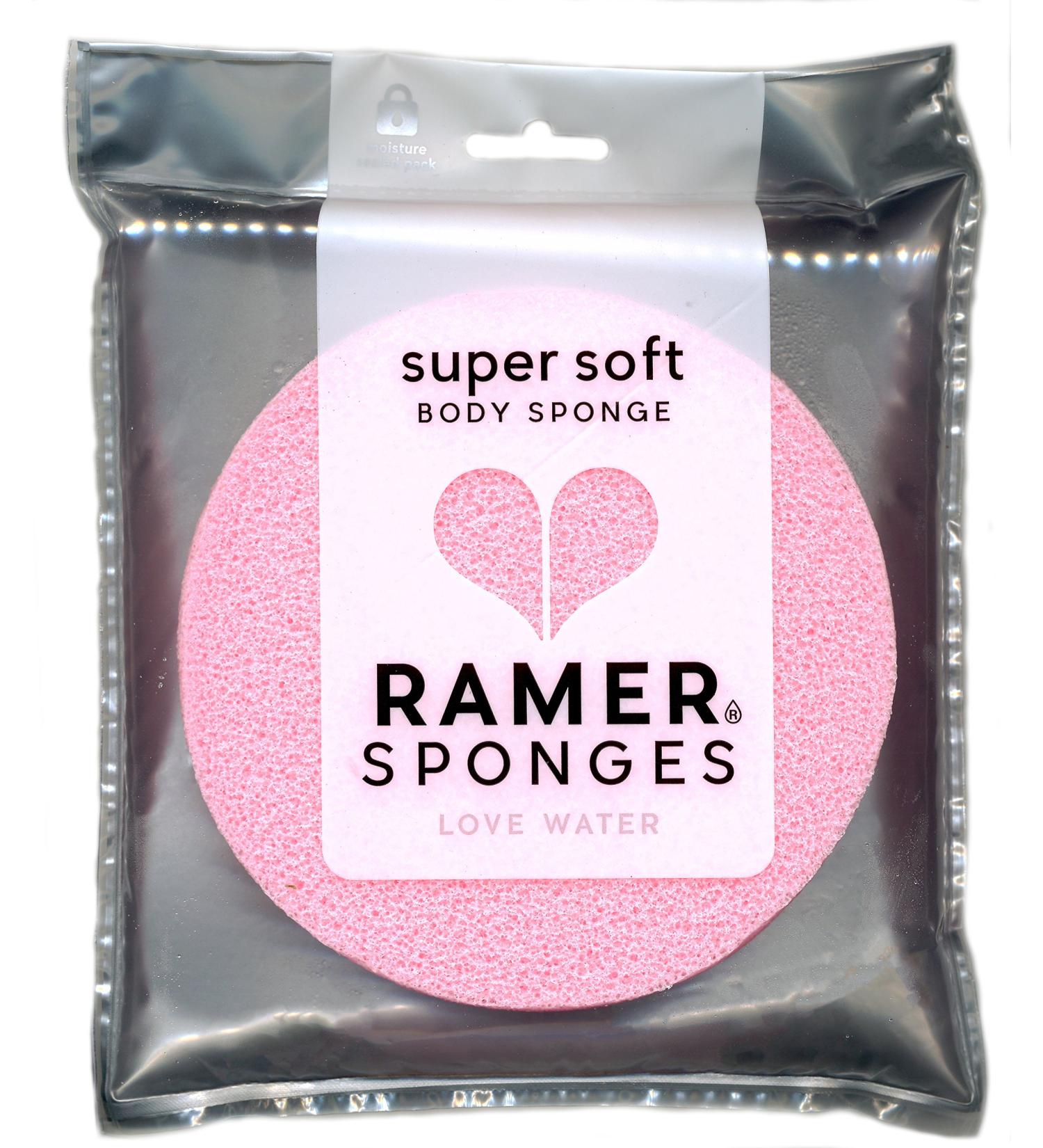 Ramer Bath Sponge - SUPER SOFT BODY LARGE (PINK)