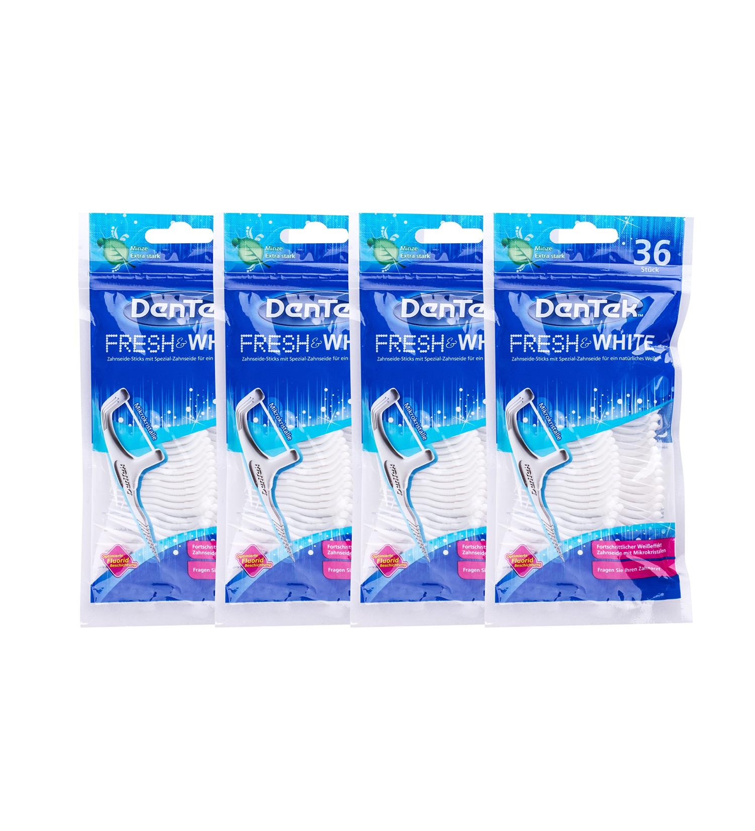 4x Dentek Fresh & White dental sticks