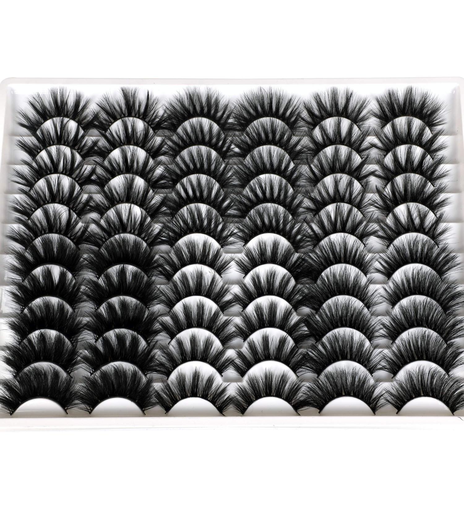 30 Pairs 20MM False Eyelashes Wholesale | 8D Fluffy Volume | 6 Mixed Styles Pack - Buy Online on GoSupps.com