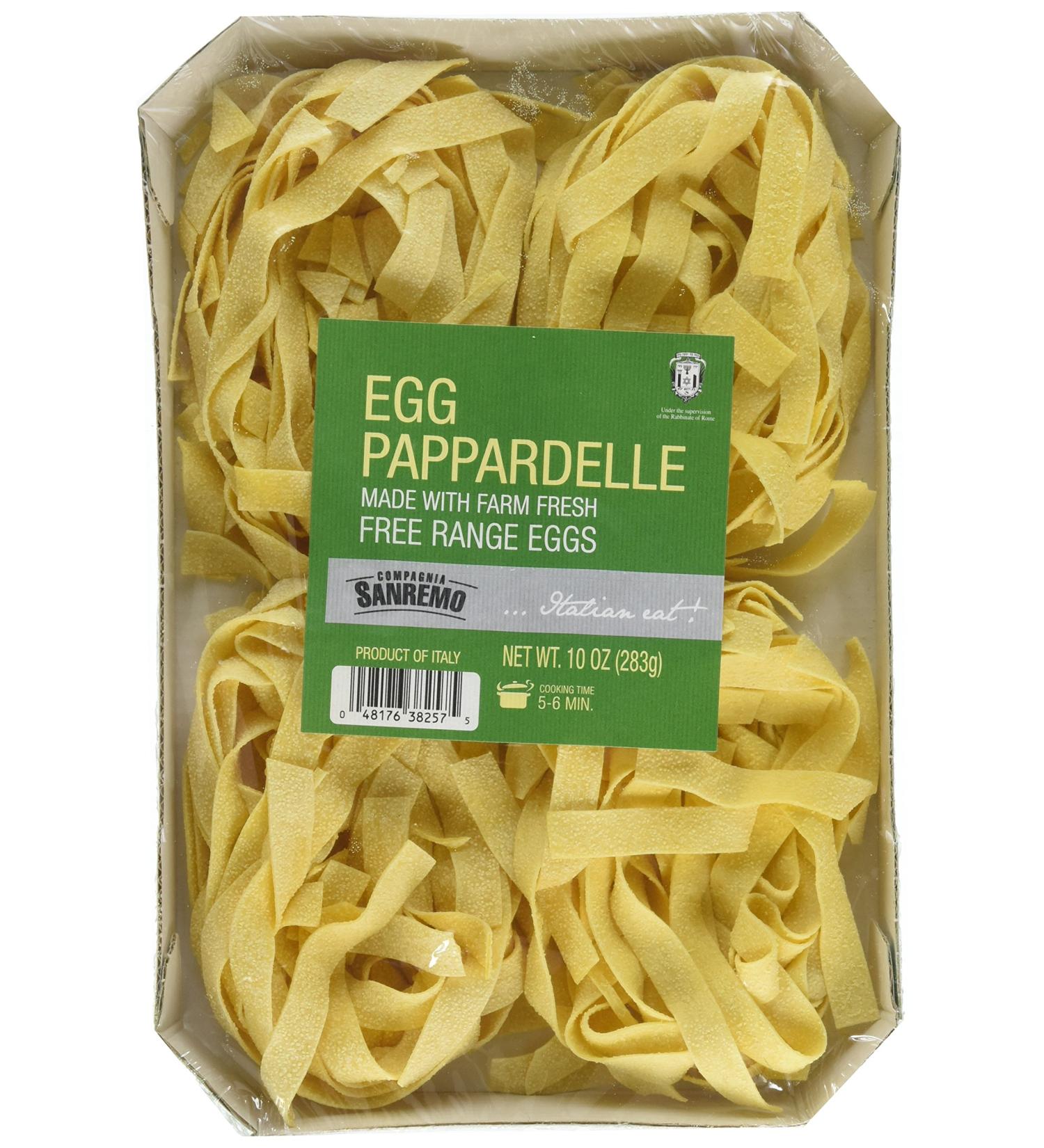 Compagnia Sanremo Italian Egg Pappardelle Pasta - 10 Oz - Non-GMO, Free Range Egg Traditional Pasta from Italy - Buy Online on GoSupps.com
