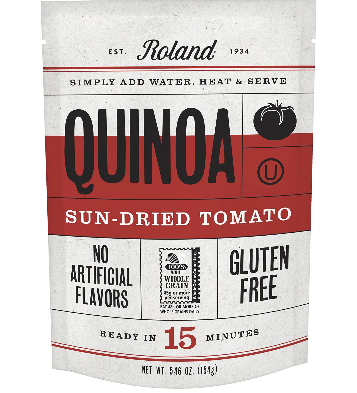 Roland Foods Sun-Dried Tomato Seasoned Quinoa - Gluten Free, Imported Specialty Food, 5.46 oz - Buy Online on GoSupps.com