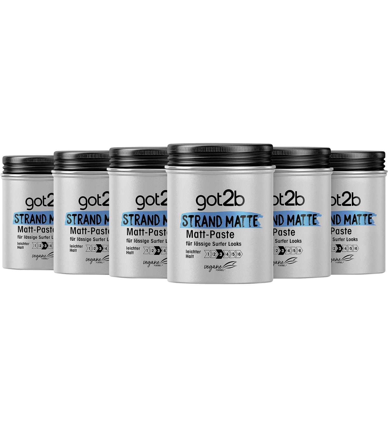 GOT2B Beach Matte Paste 100ml - Surfing Style Styling Paste for Textured Looks | Medium Hold | 6 Pack - Buy Online on GoSupps.com