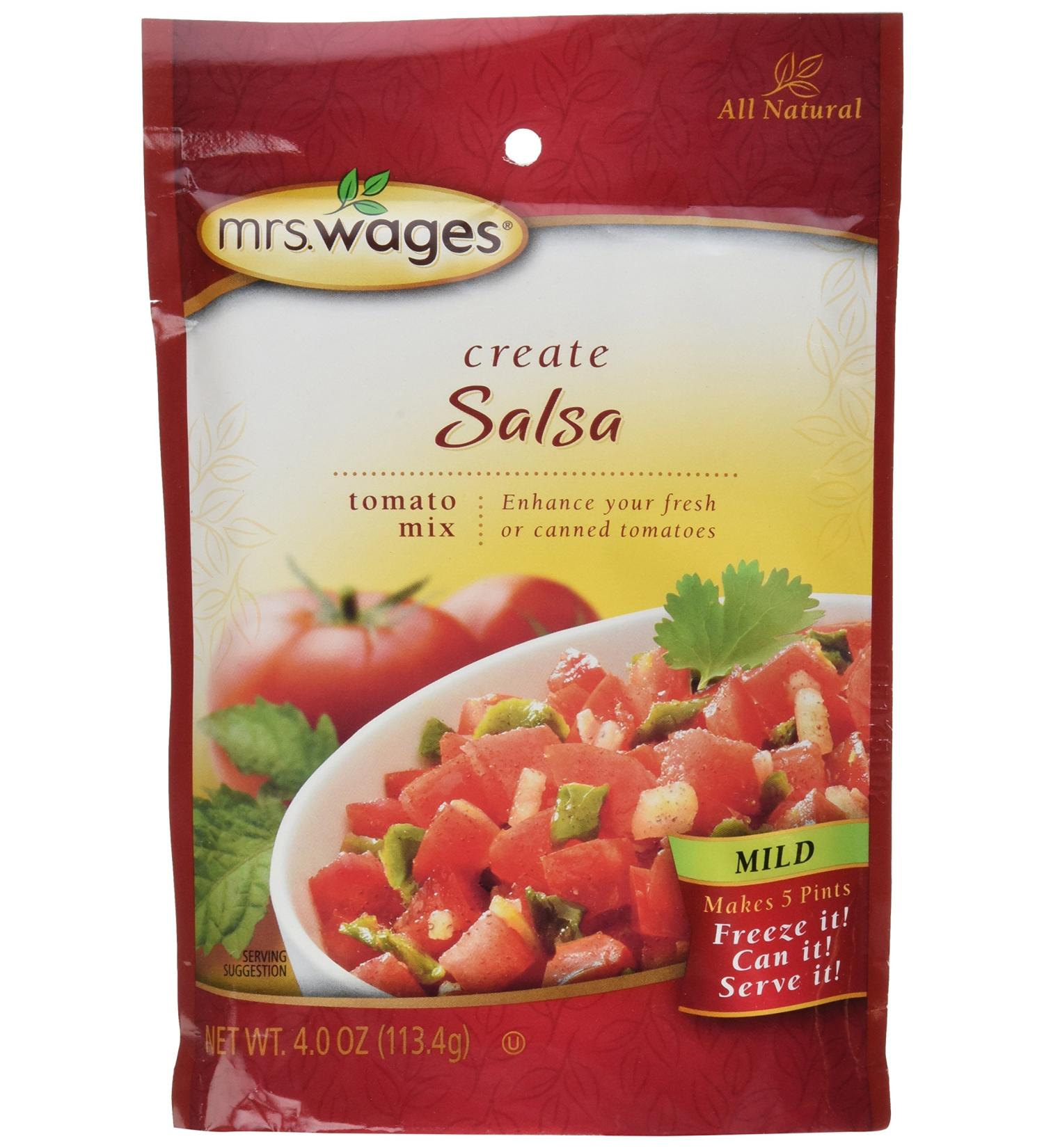 Mrs. Wages Mild Salsa Mix - 6 Packets (4oz each) | Authentic Flavor, Easy Preparation - Buy Online on GoSupps.com