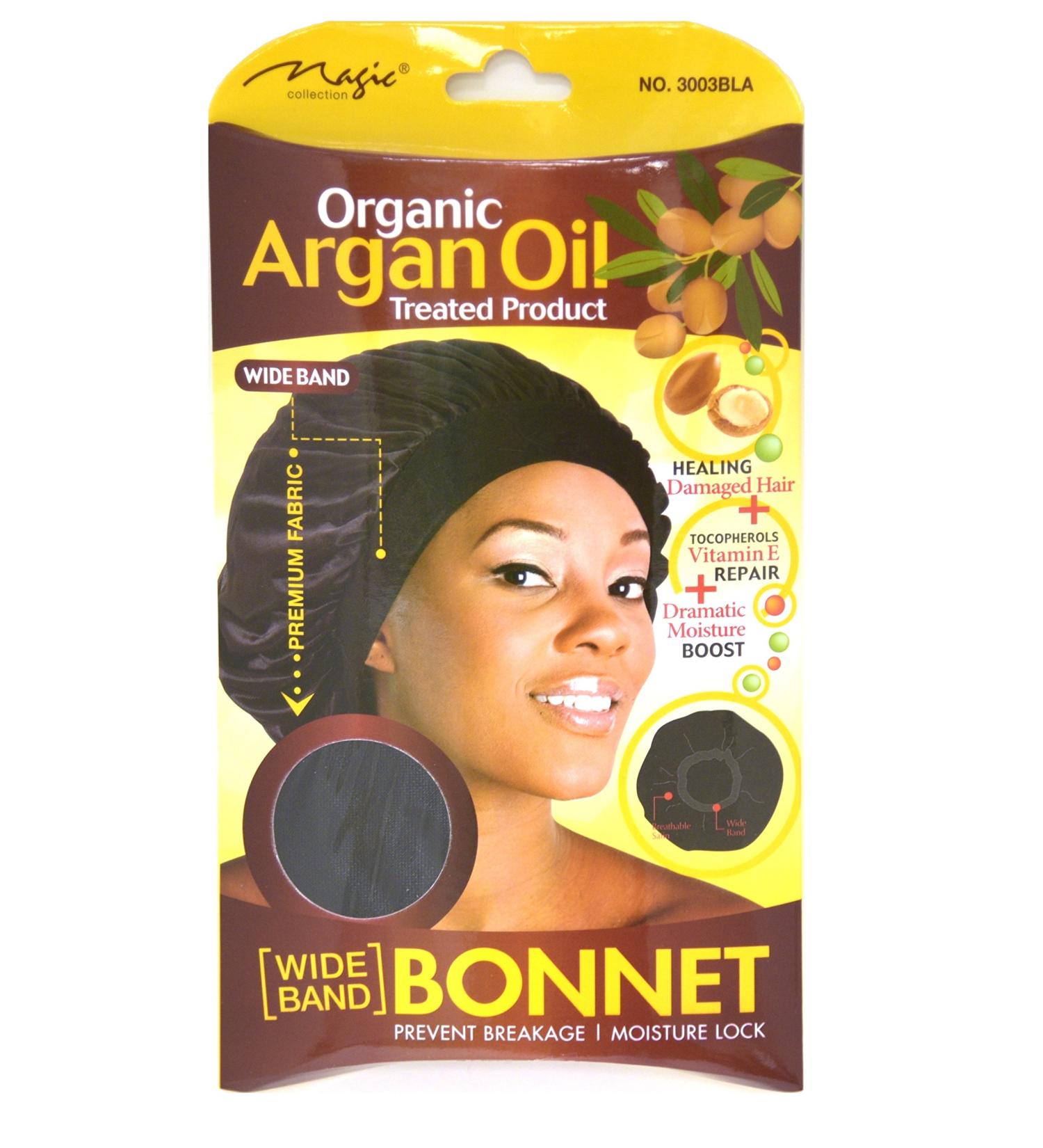 Organic Argan Oil Wide Band Bonnet By Magic Collection