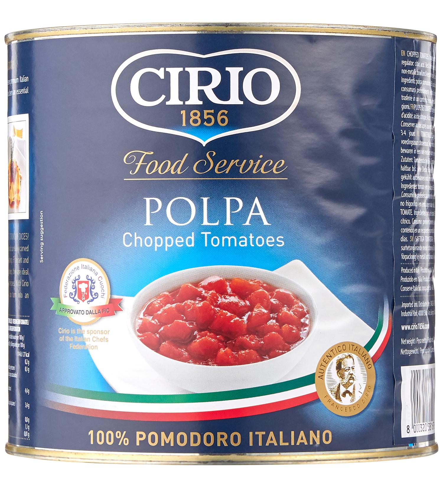 Batchelors Cirio Polpa Chopped Tomatoes 2.5 kg - Buy Online on GoSupps.com