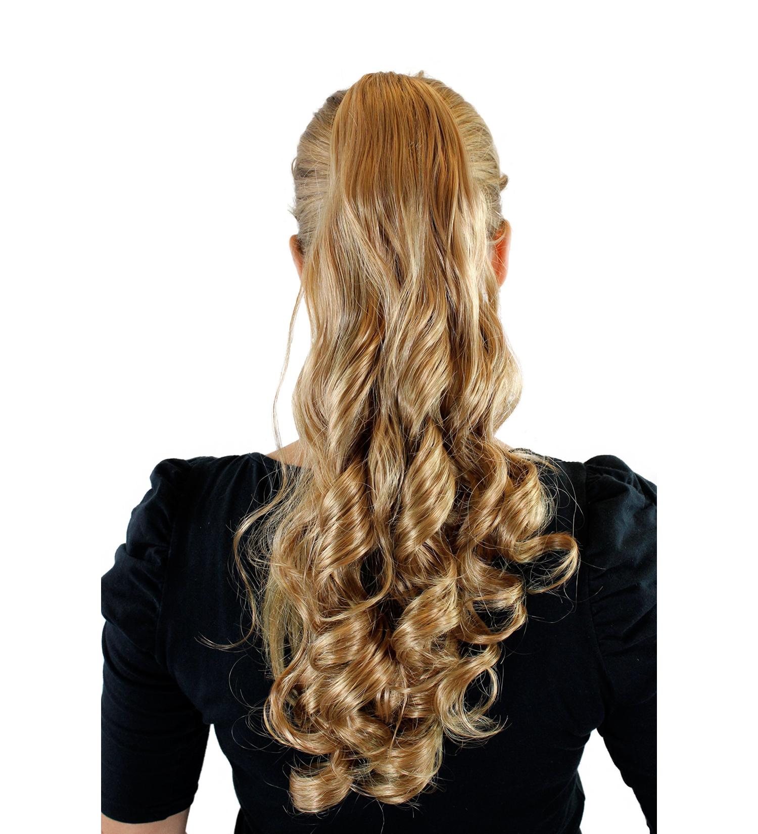 Extension hairpiece blonde mix golden blonde braid hair extension butterfly clip curls approx. 50 cm SC-27-88-25-250-144