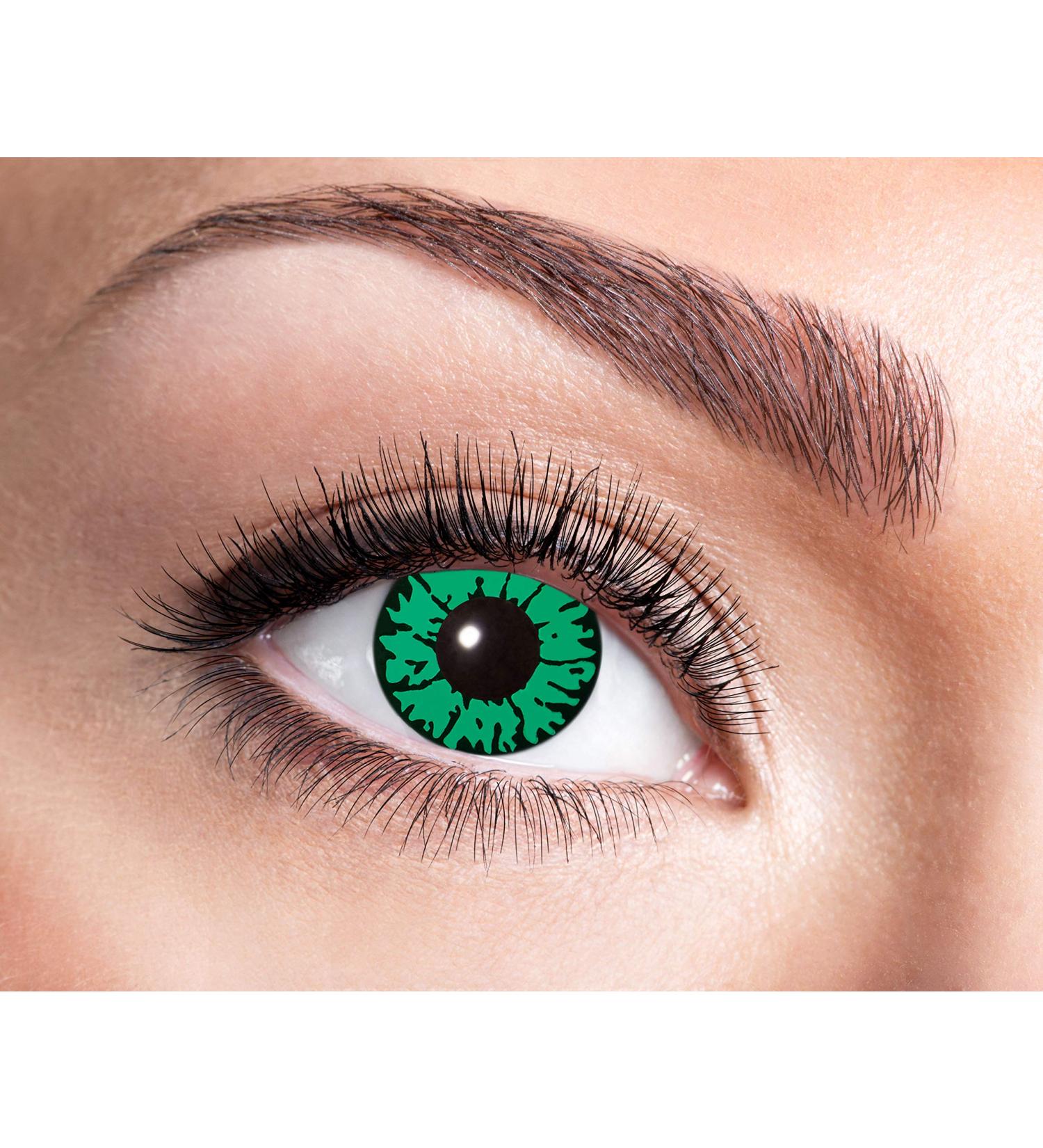 Eyecatcher 84095241-w11 Green Colored Contact Lenses - Weekly Wear for Carnival Mardi Gras & Halloween | International Shipping - Buy Online on GoSupps.com
