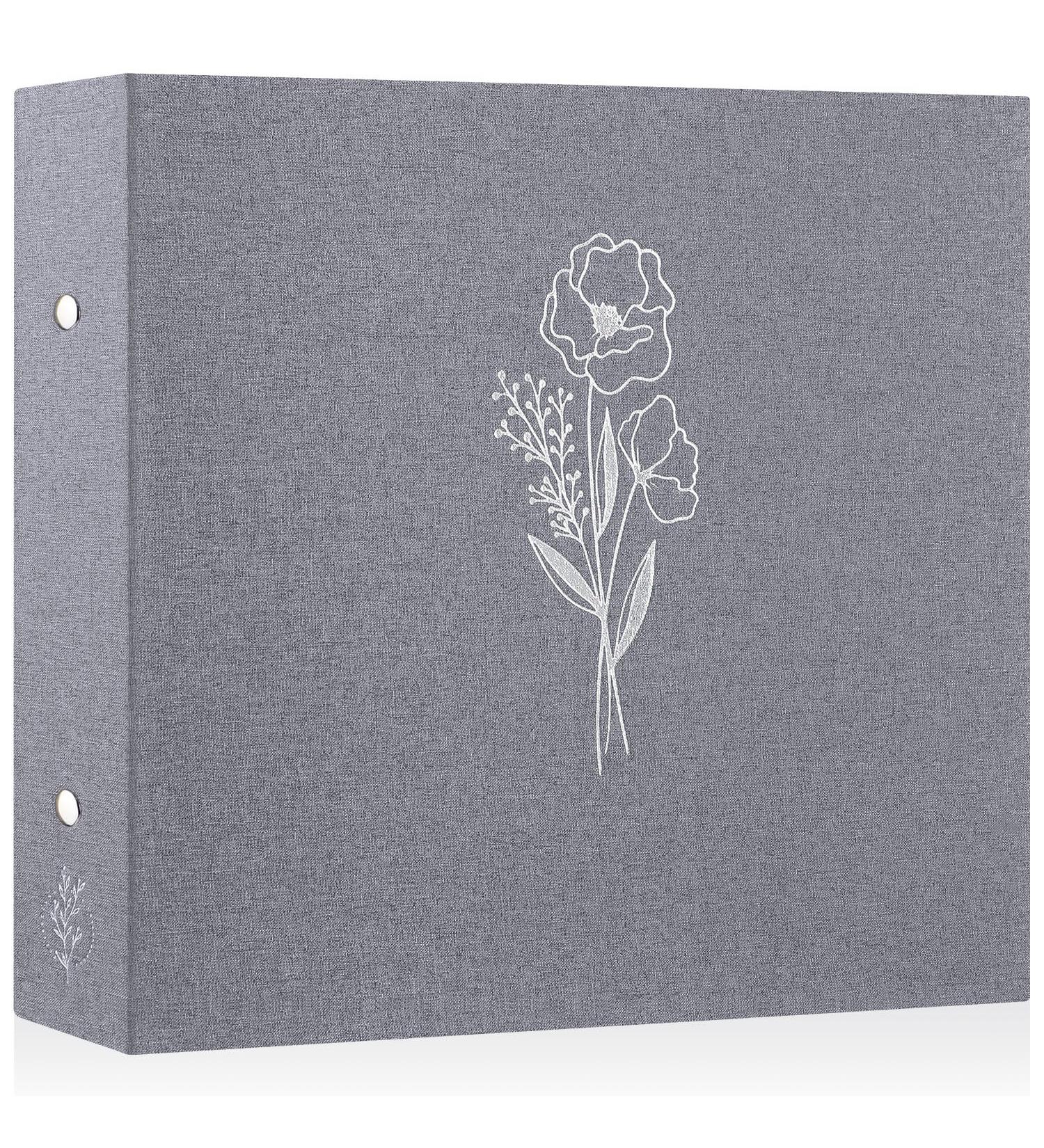 Buy Lanpn 30x30 cm Linen Photo Album - Customizable 60-Page 3-Ring Book with 30 Plastic Sleeves (Gray) - Perfect for Your Memories - Buy Online on GoSupps.com