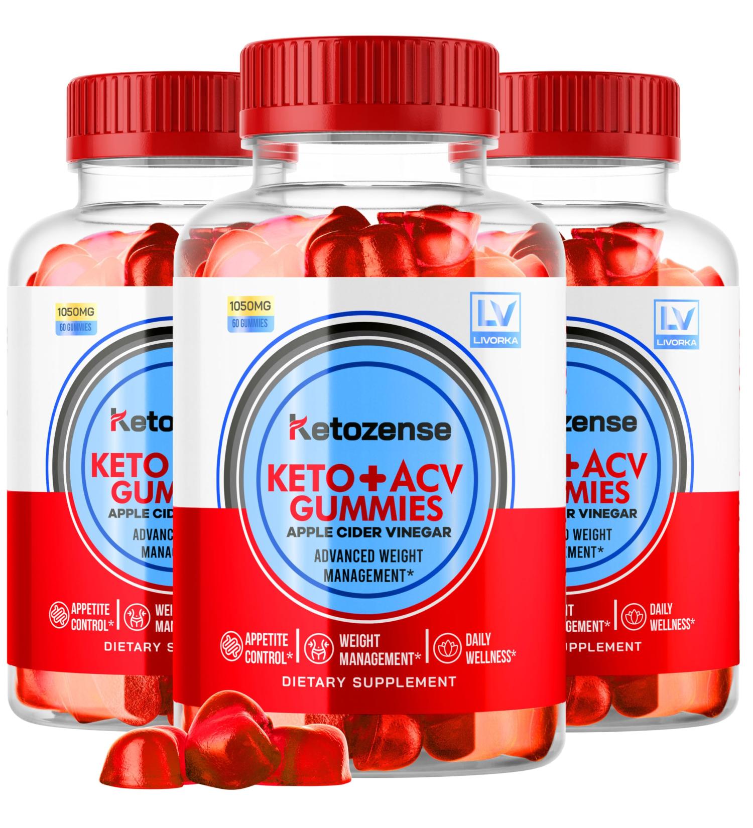 LIVORKA (3 Pack) Ketozense - KetozeneACV Gummies Ketozense Gummies KetozenseGummies Ketozense ACV Ketozense ACV 180 Gummies for 3 Months - Buy Online on GoSupps.com