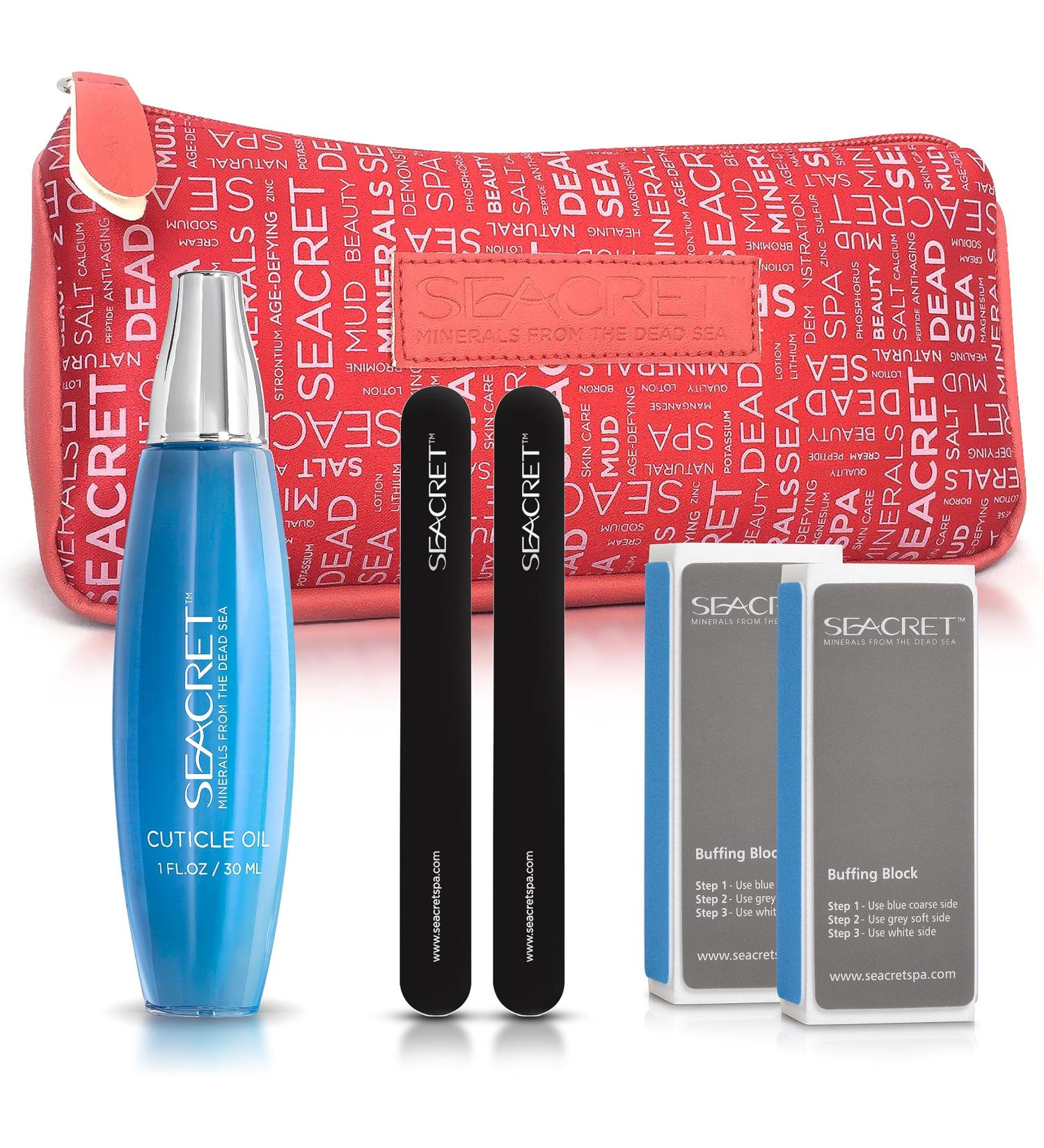 SEACRET Nail Kit - Nail Care Set with Cuticle Oil Nail Files and Buffer Blocks for a Quick Manicure from the Comfort of Home NEW Nail Kit - Buy Online on GoSupps.com