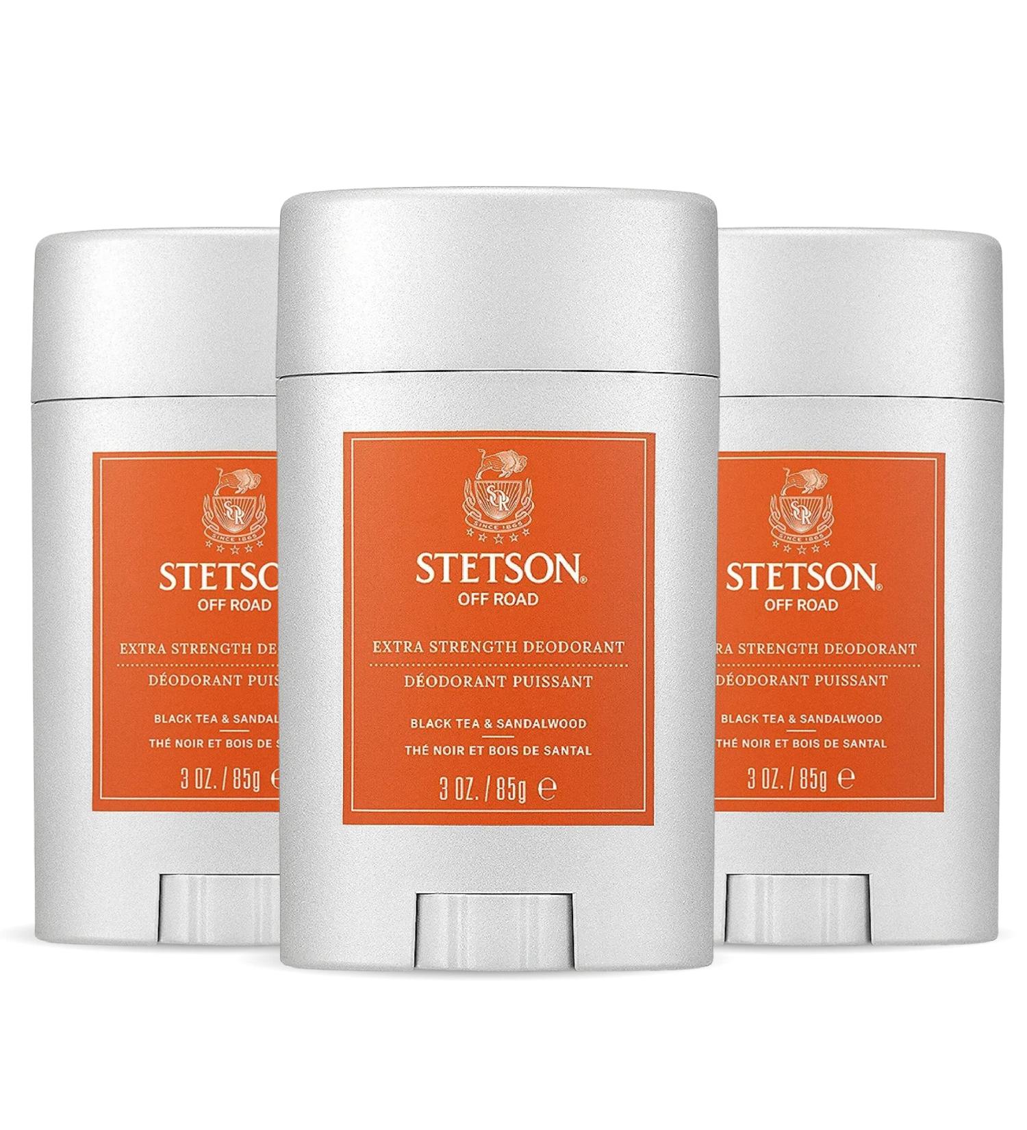Stetson Off-Road - Heavy Duty Deodorant - 3 Pack Black Tea - Buy Online on GoSupps.com