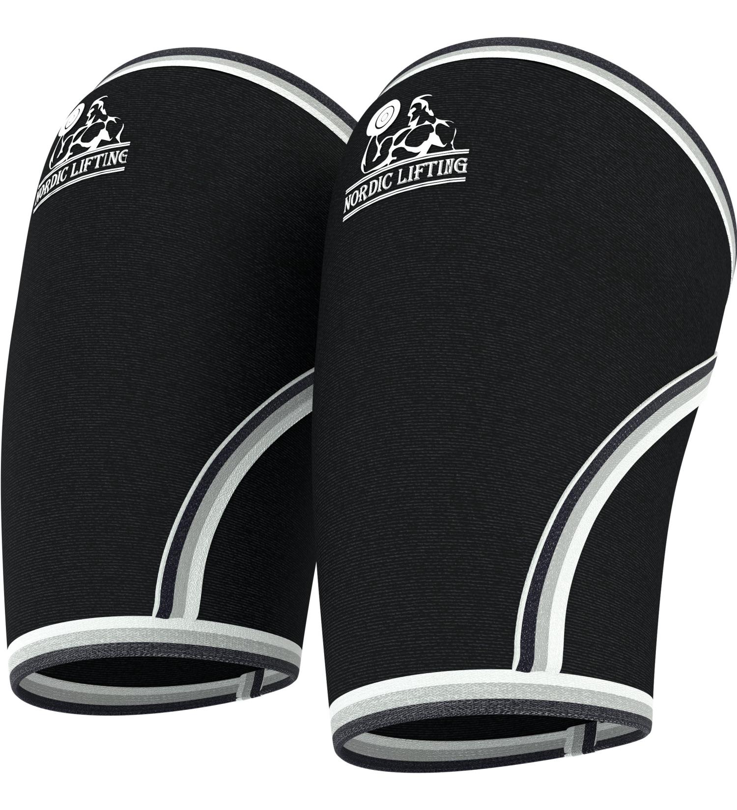 Nordic Lifting Elbow Sleeves (1 Pair) - 5mm Neoprene Compression Support for Weightlifting, Powerlifting, CrossFit & Tennis - XL, Black - 1 Year Warranty - Buy Online on GoSupps.com