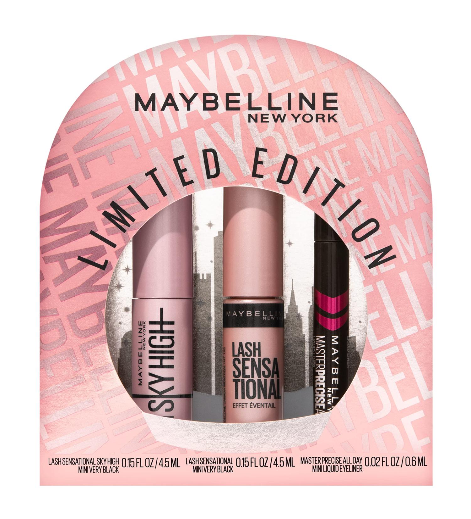 Maybelline Holiday Limited Edition Eye Makeup Gift Set: Sky High & Lash Sensational Mascara + Master Precise Eyeliner - 1 Kit Black - Buy Online on GoSupps.com