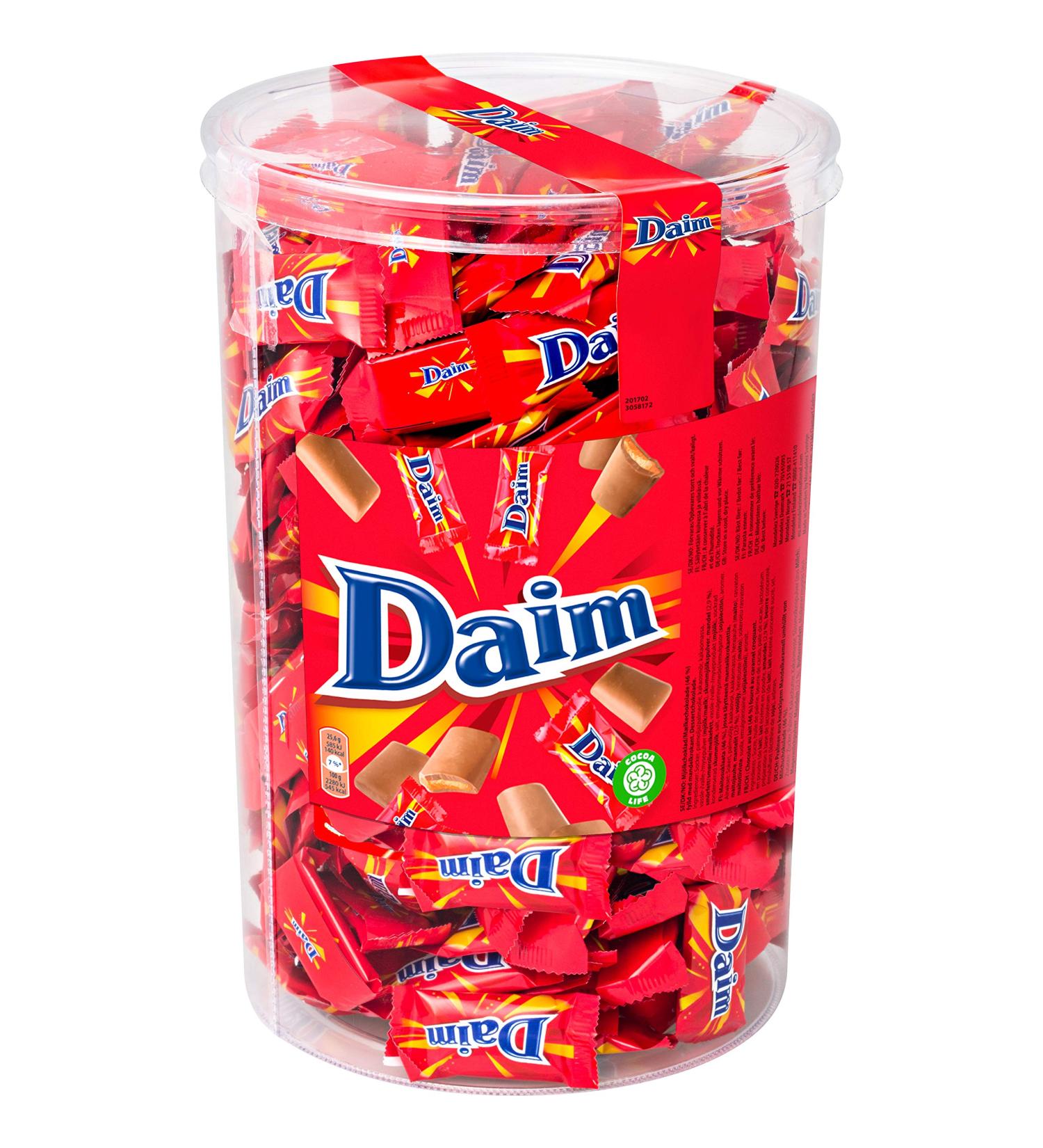 DAIM - Bonbons au Chocolat au Lait et clats de Caramel - Emballages individuels - Tubo de 2 5 kg (390 Bonbons) 0.5 cm x 0.64 cm - Buy Online on GoSupps.com