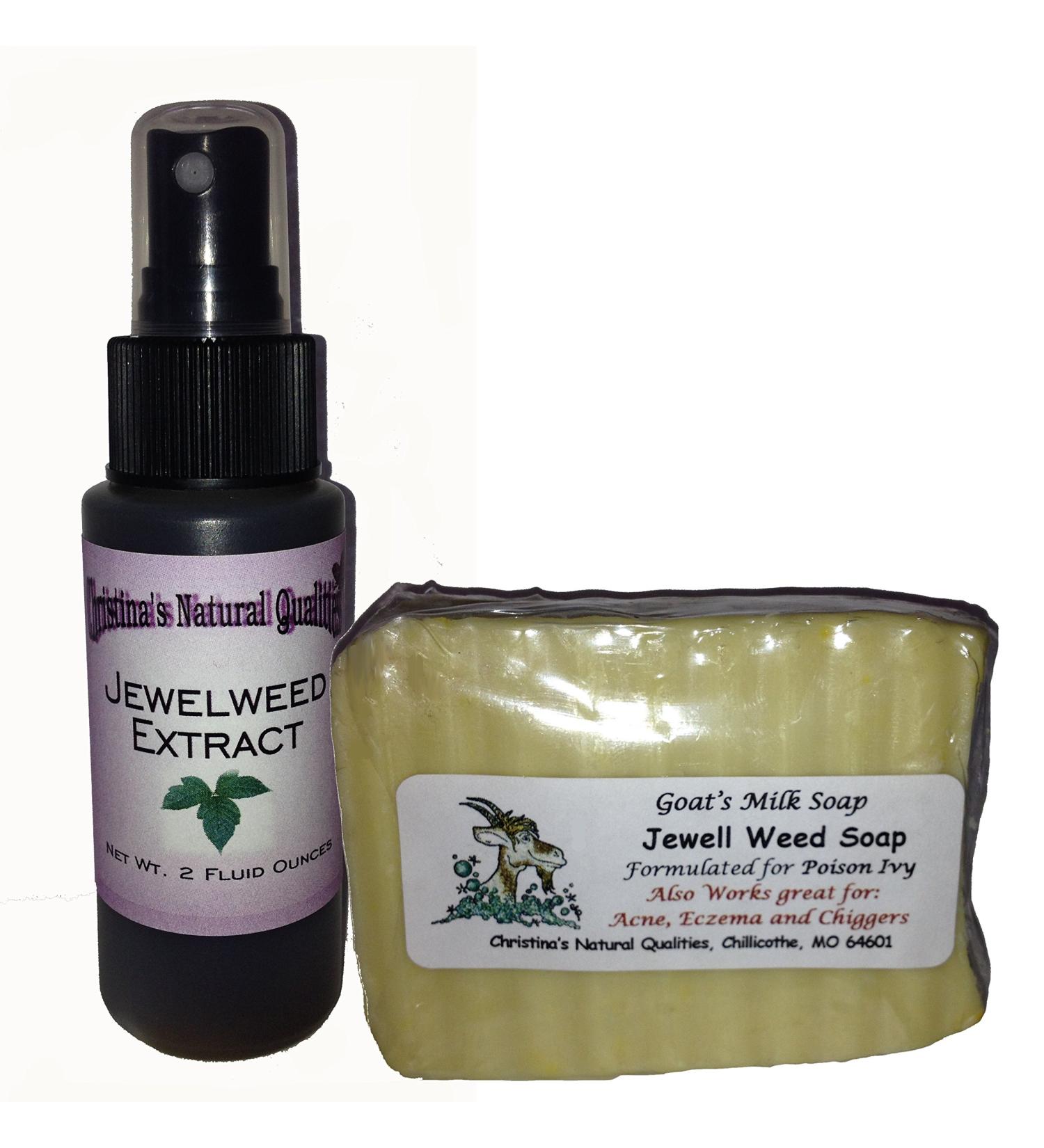 Christina's Natural Qualities Jewelweed Extract AND Soap - Poison Ivy Poison Oak Chiggers Rashes