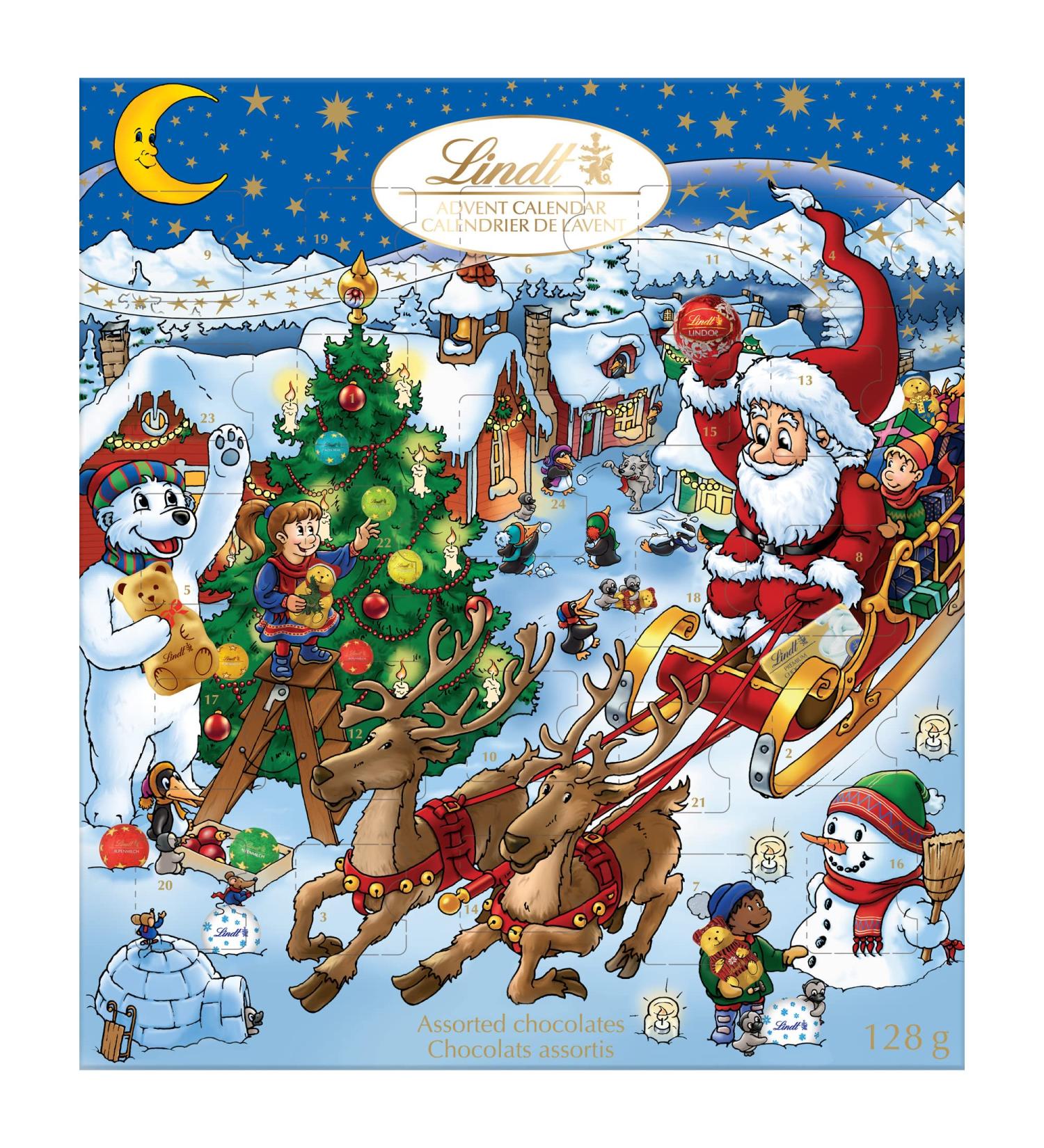 Lindt Kids Christmas Assorted Milk Chocolate Advent Calendar 128 Grams - Buy Online on GoSupps.com