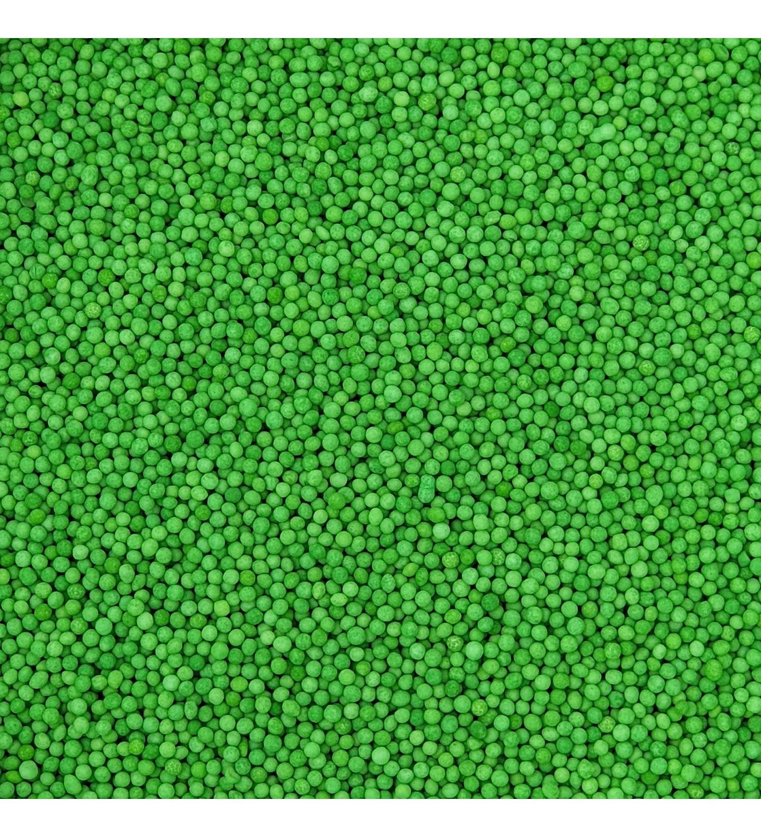 Green Sprinkles - 100g of Green Cake Sprinkles Decorations Toppers 100s 1000s Mini Balls Nonpareils