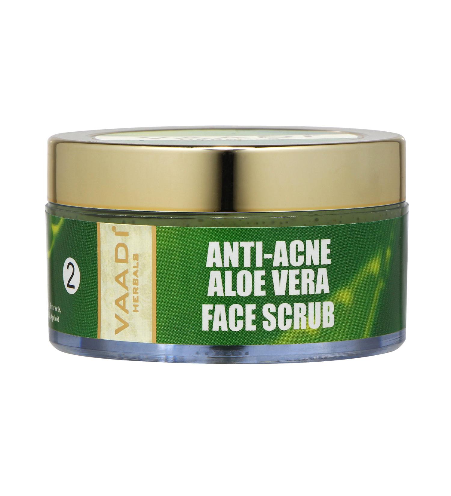 Vaadi Herbals Face Scrub - Herbal Cream for Dark Spots Uneven Pigmentation and Blackheads | All-Natural Anti-Acne Aloe Vera Exfoliant - Buy Online on GoSupps.com