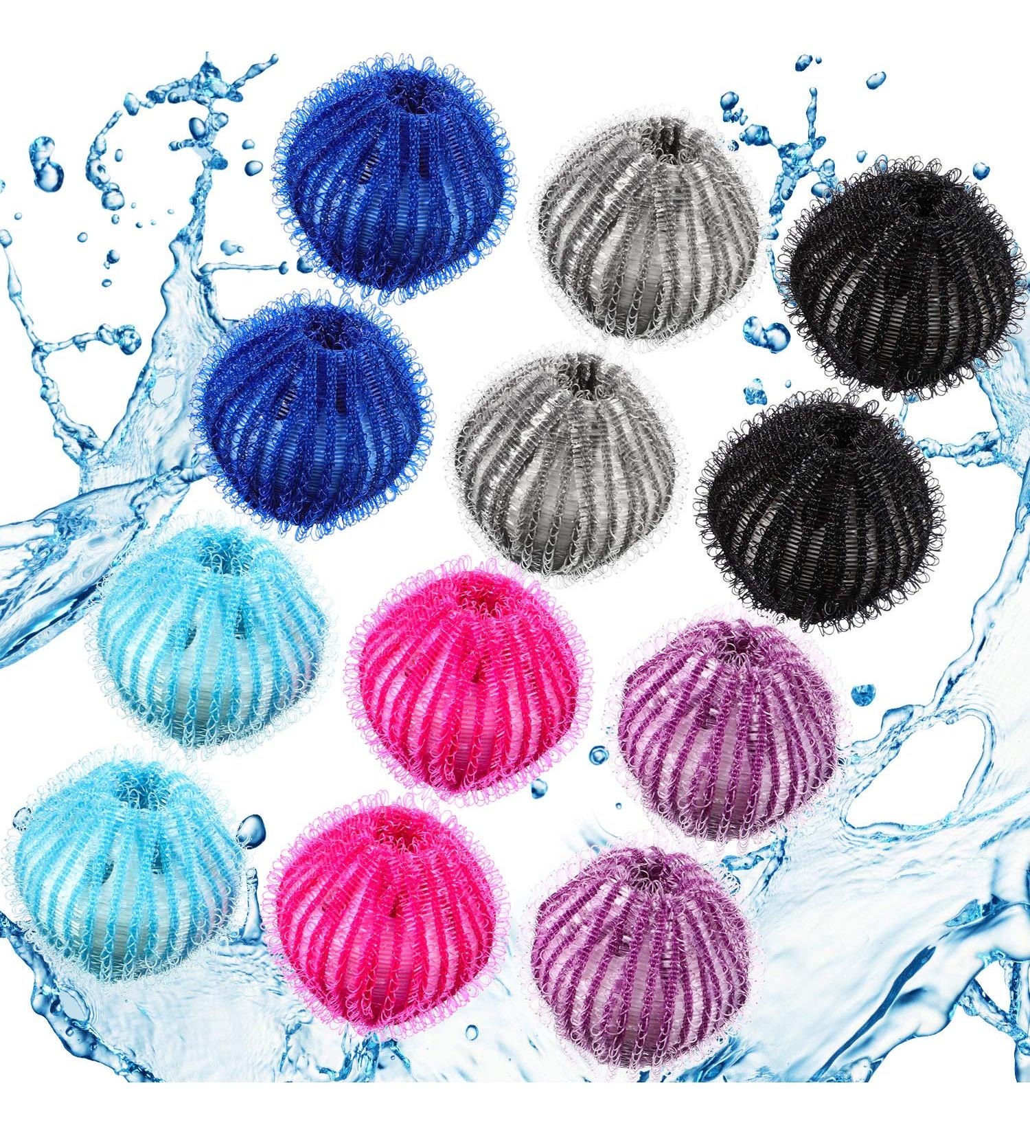 Pet Hair Remover Laundry Balls - Reusable Dryer Balls for Lint Removal - 6 Colors (12 count) - Buy Online on GoSupps.com