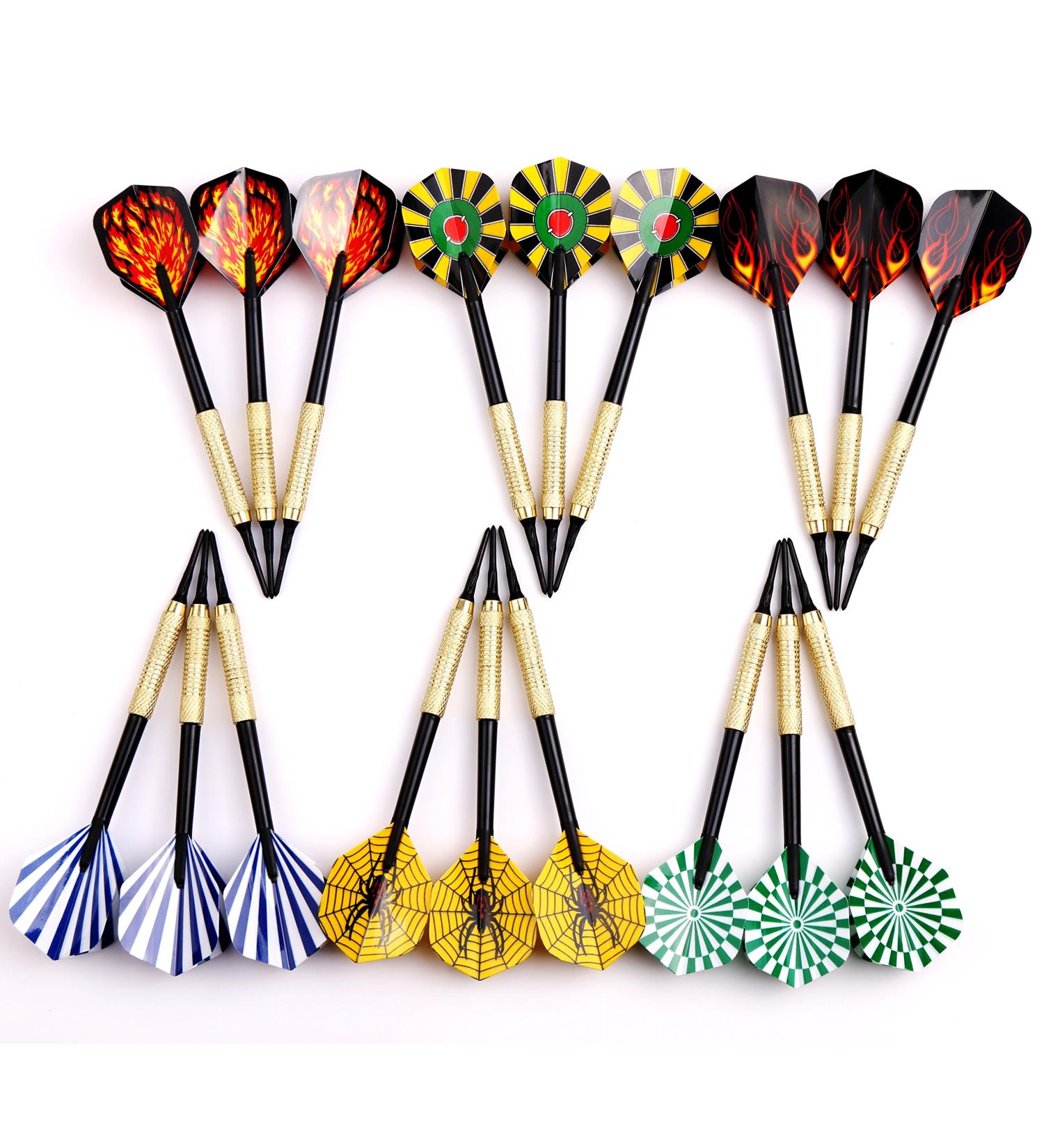 MAXMAU Soft Tip Darts for Electronic Dartboard - 18 Darts with Plastic Points and Standard Flights - Buy Online on GoSupps.com