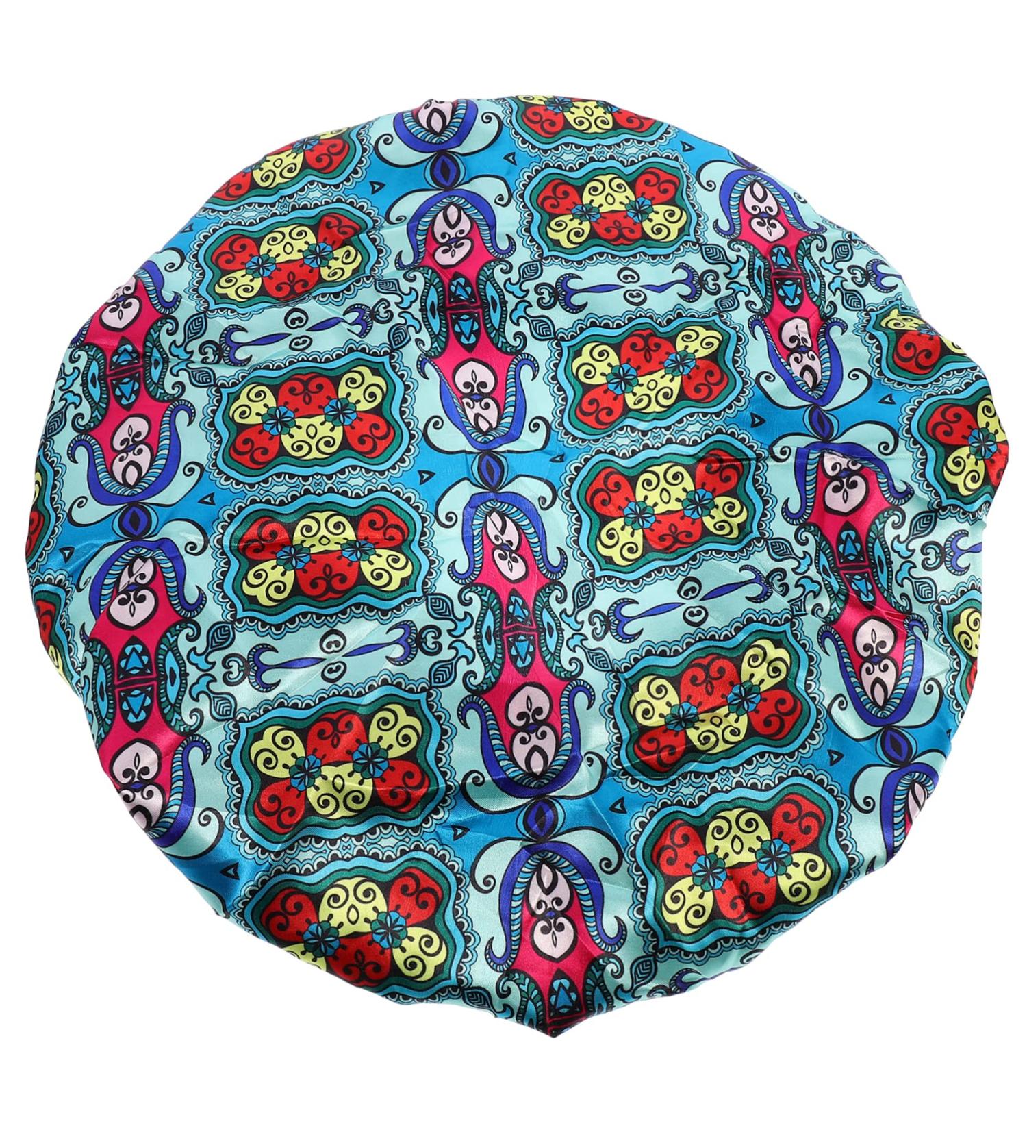 FOMIYES Blue Pretied Hijab Cap for Women | Reusable Chemo Shower Cap | Elastic Sleep Hat for Hair Loss | Smooth Fabric Night Cap - 34.5X23X2CM - Buy Online on GoSupps.com