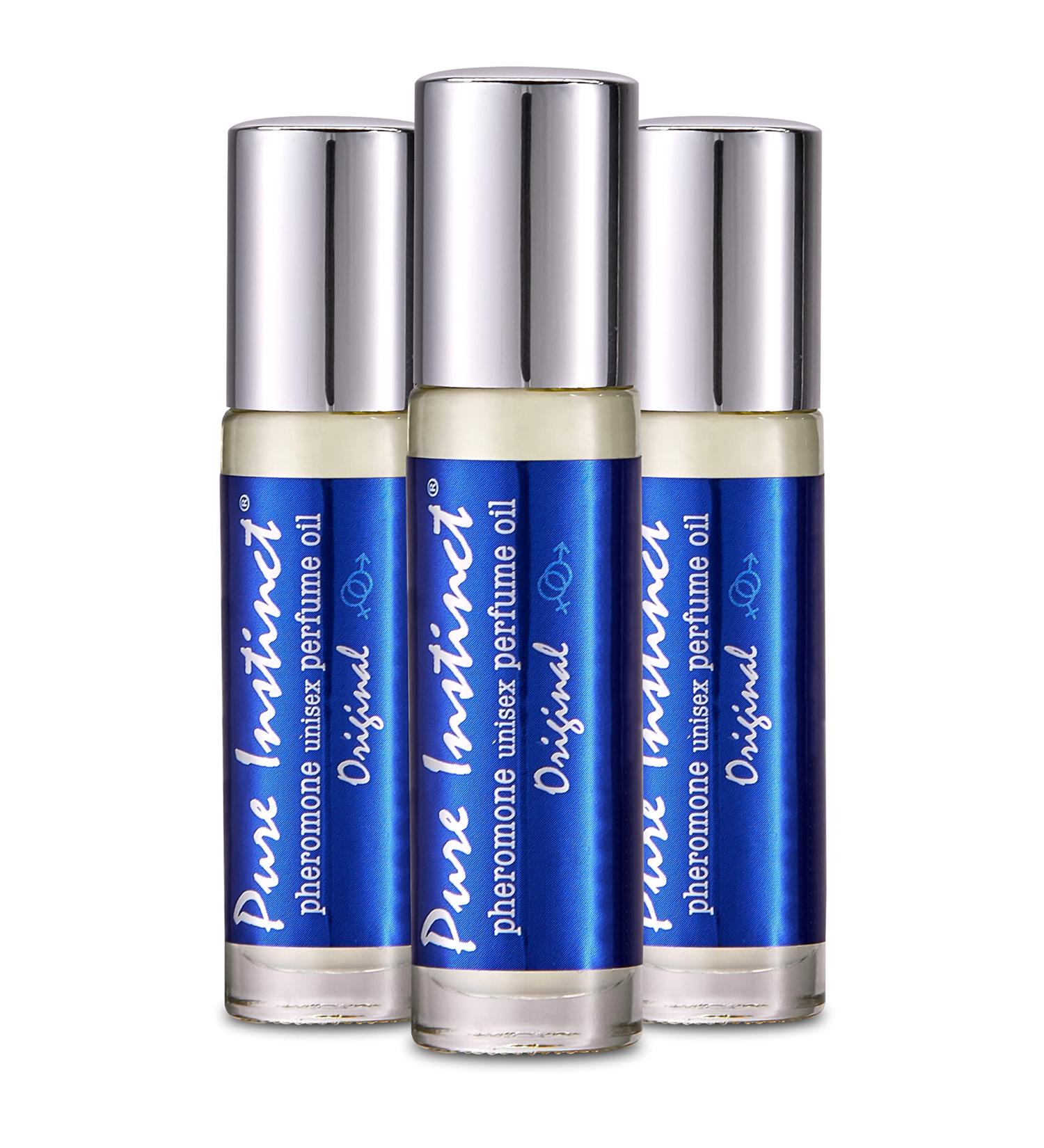 Pure Instinct Roll-On (3-Pack) | Pheromone Infused Essential Oil Perfume for Men and Women | TSA Friendly - Buy Online on GoSupps.com
